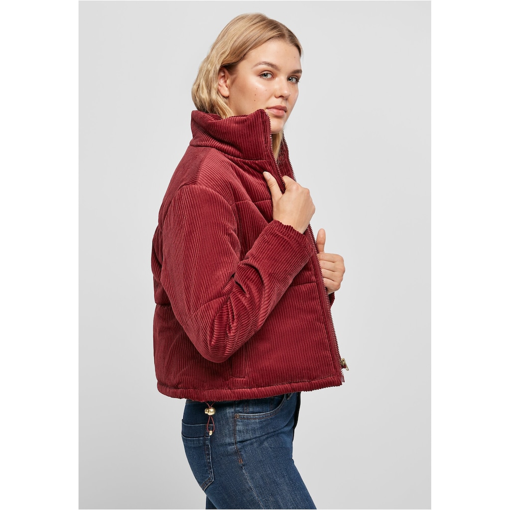 URBAN CLASSICS Winterjacke »Damen Ladies Corduroy Puffer Jacket«, (1 St.), ohne Kapuze