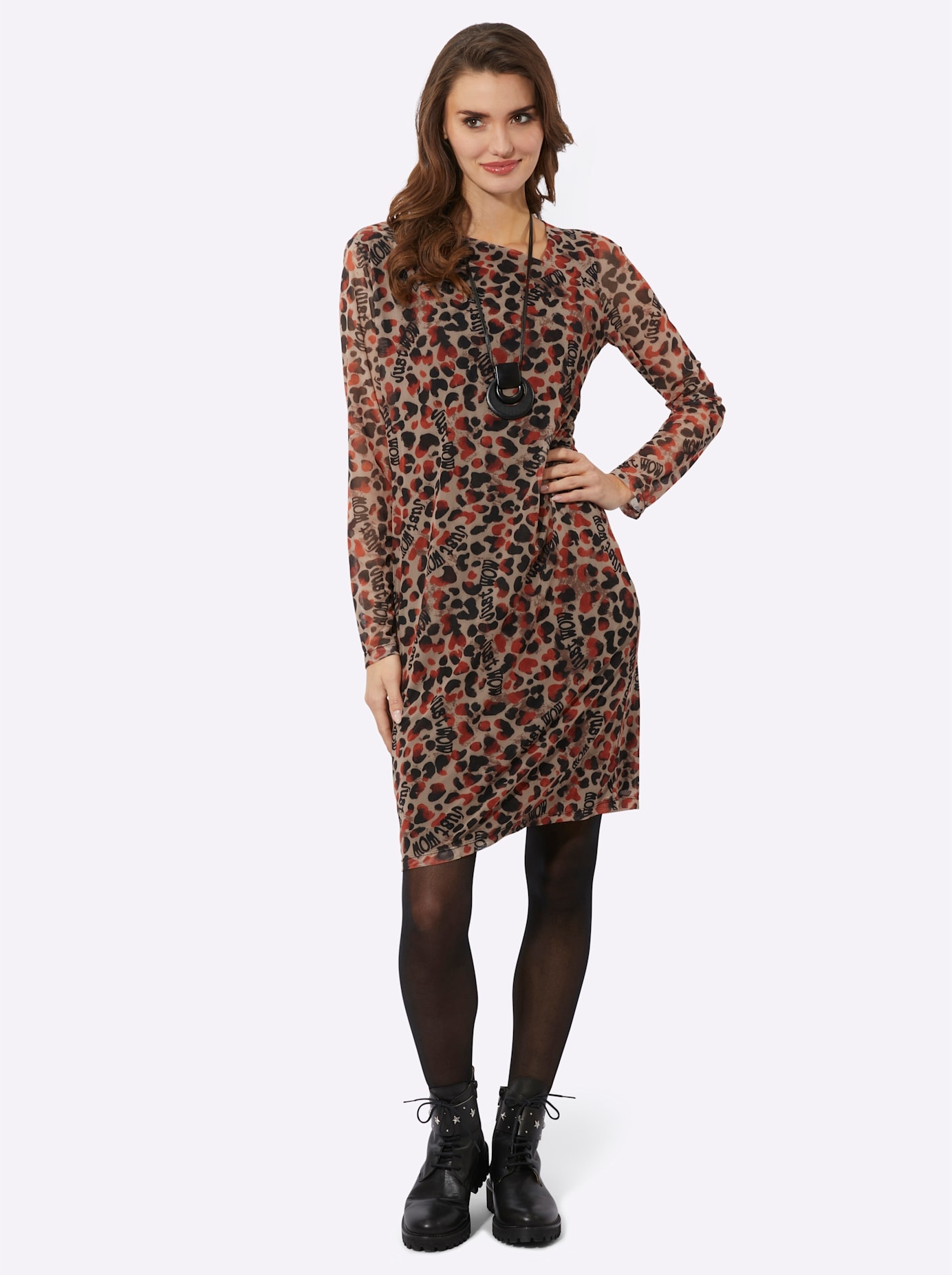 Inspirationen Druckkleid »Mesh-Kleid«