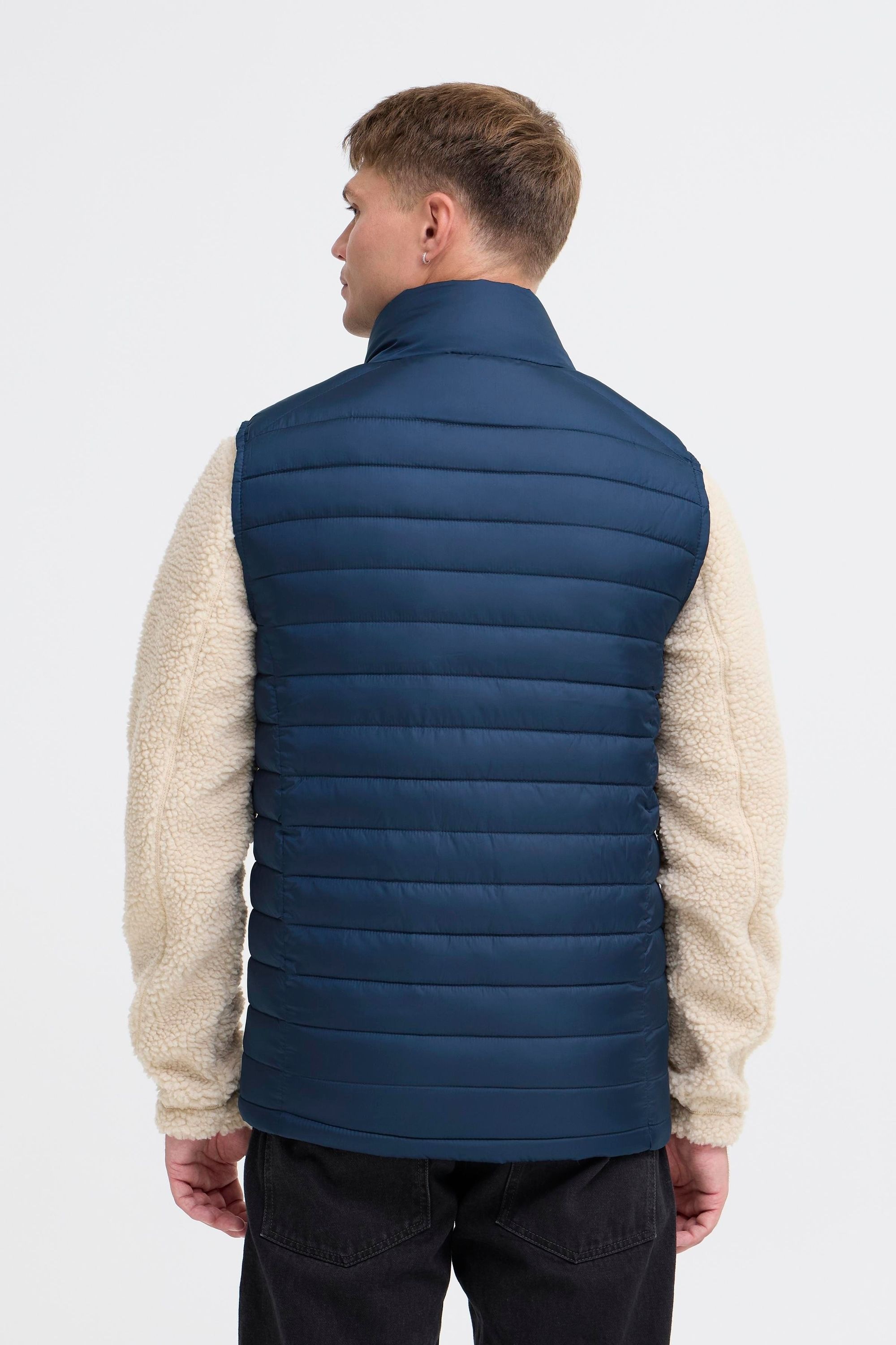 Steppweste BLEND "BHMRomic", Herren, Gr. S, marineblaus, 100% Polyester, unifarben, Basic, normal normal, Westen Steppweste, Stilvolle Basic Steppweste mit Taschen 6