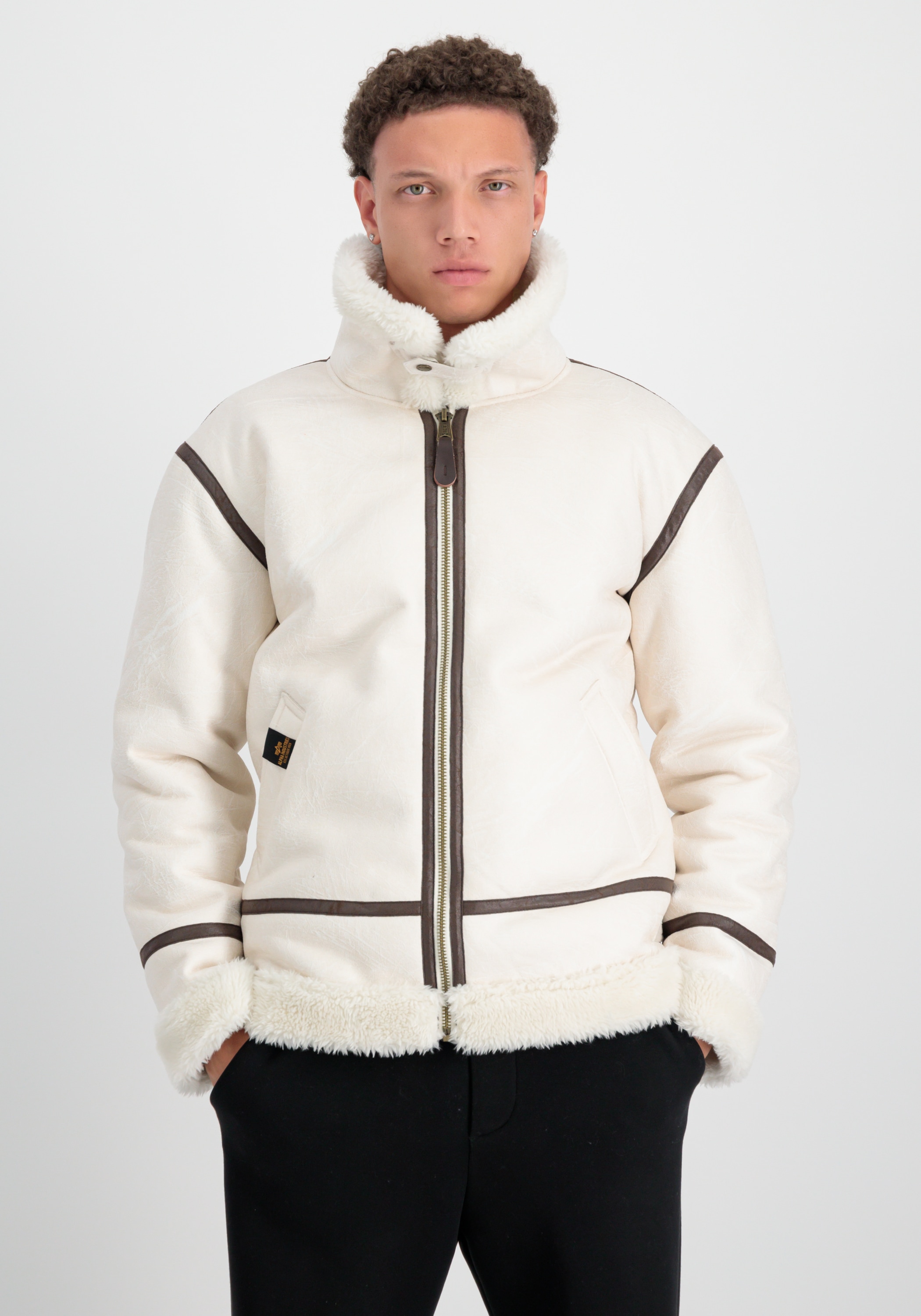 Alpha Industries Lederjacke »Alpha Industries Men - Bomber Jackets B-3 Faux Leather«
