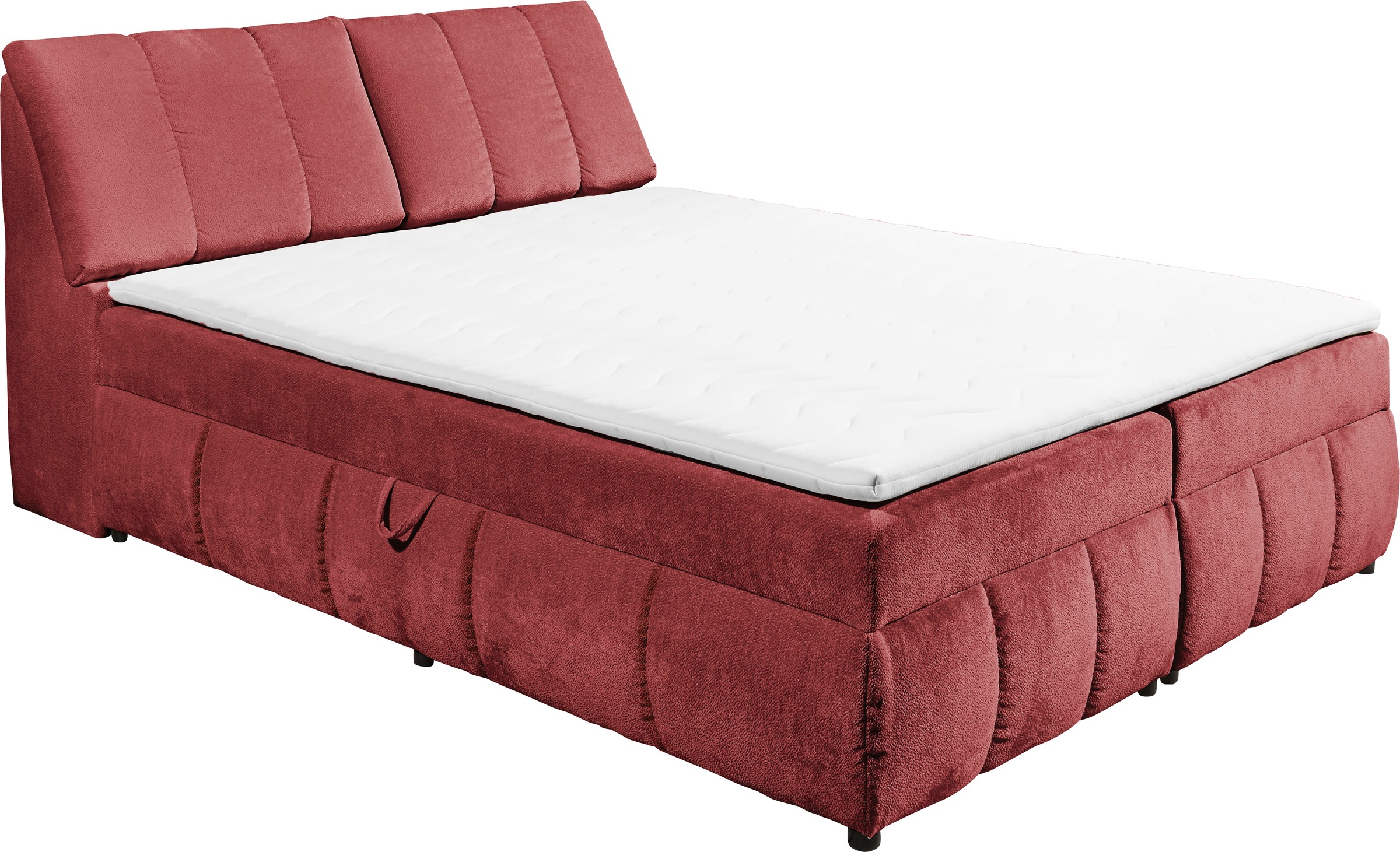 ED EXCITING DESIGN Boxbett »Valencia«, inkl. Bettkasten und Stauraum im Kopfteil