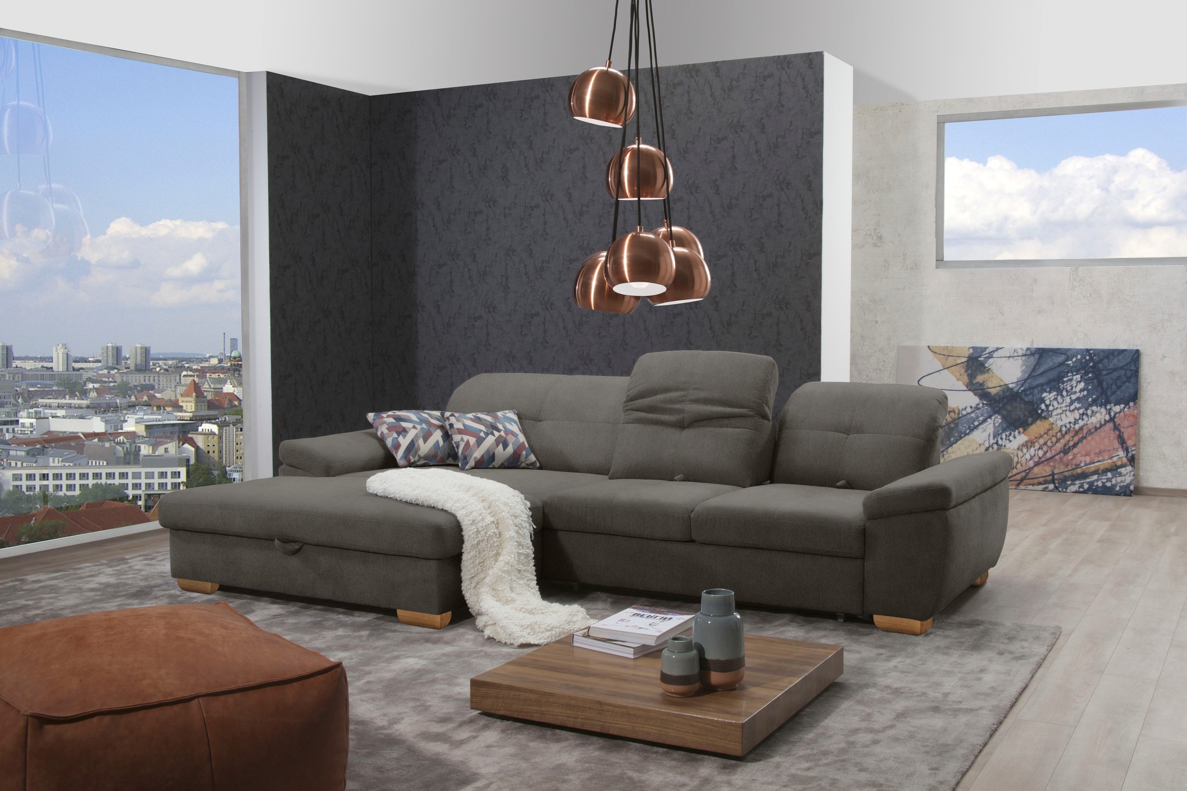 alina Ecksofa "Nadira" wahlweise mit Bettfunktion und Stauraum günstig online kaufen