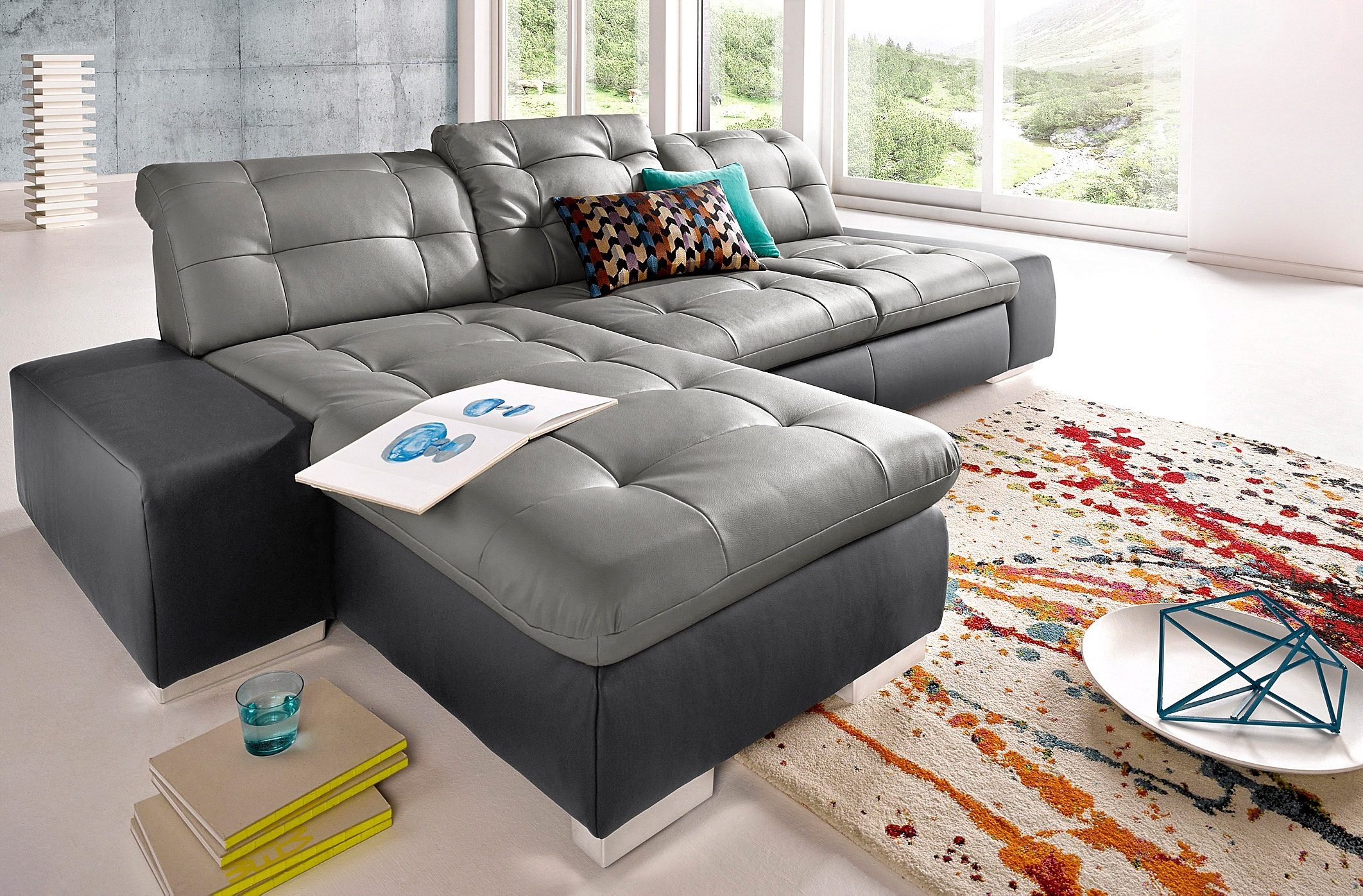 sit&more Ecksofa "Palomino L-Form" wahlweise XL oder XXL und mit Schlaffunktion