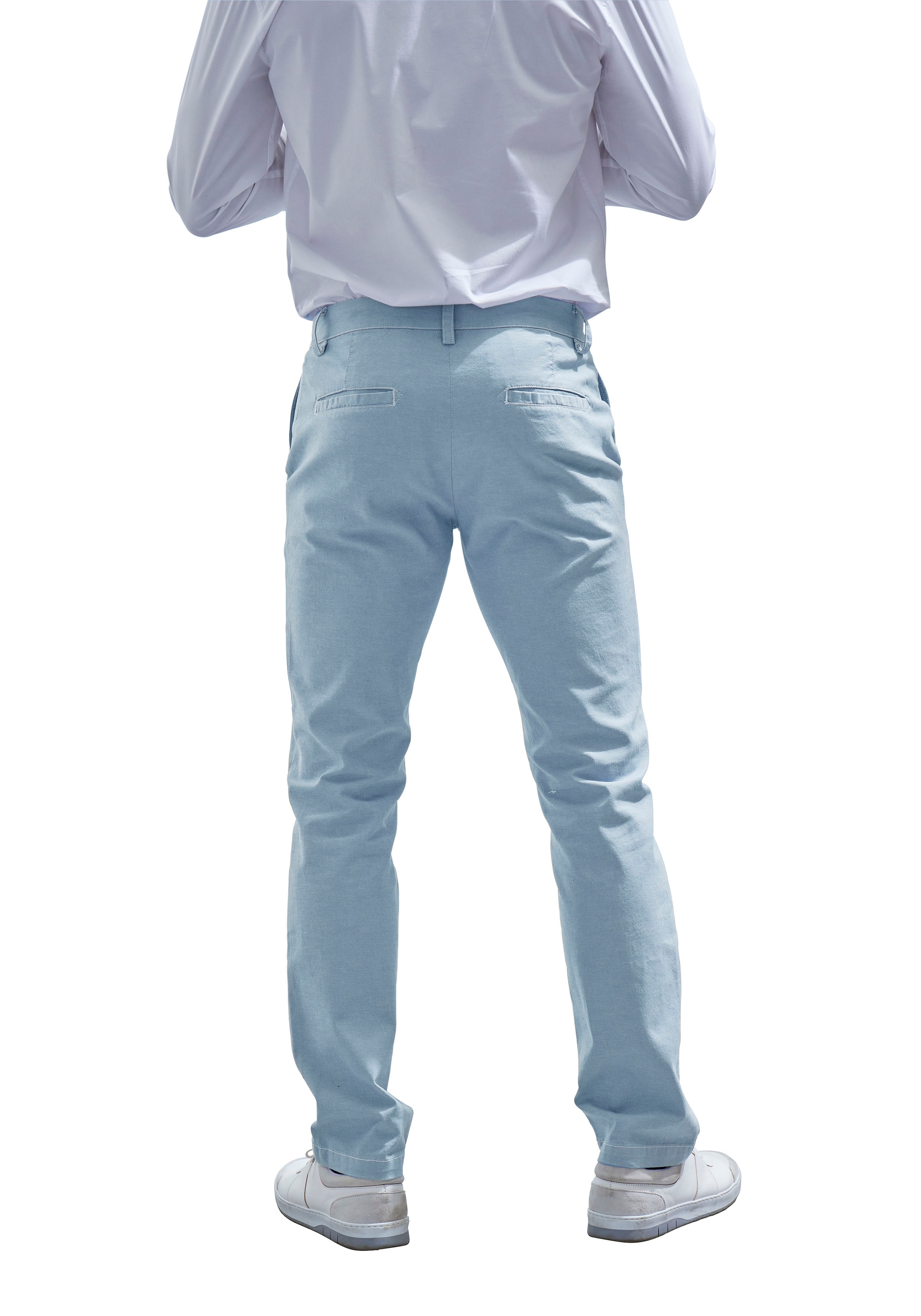 John Devin Chinohose »regular-fit, lange Oxford Hose«, aus elastischer Baumwoll-Qualität