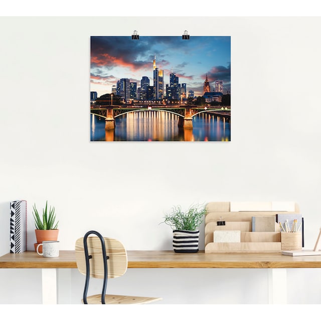 Artland Wandbild »Frankfurt am Main Skyline II«, Deutschland, (1 St.), als  Alubild, Leinwandbild, Wandaufkleber oder Poster in versch. Größen kaufen |  BAUR