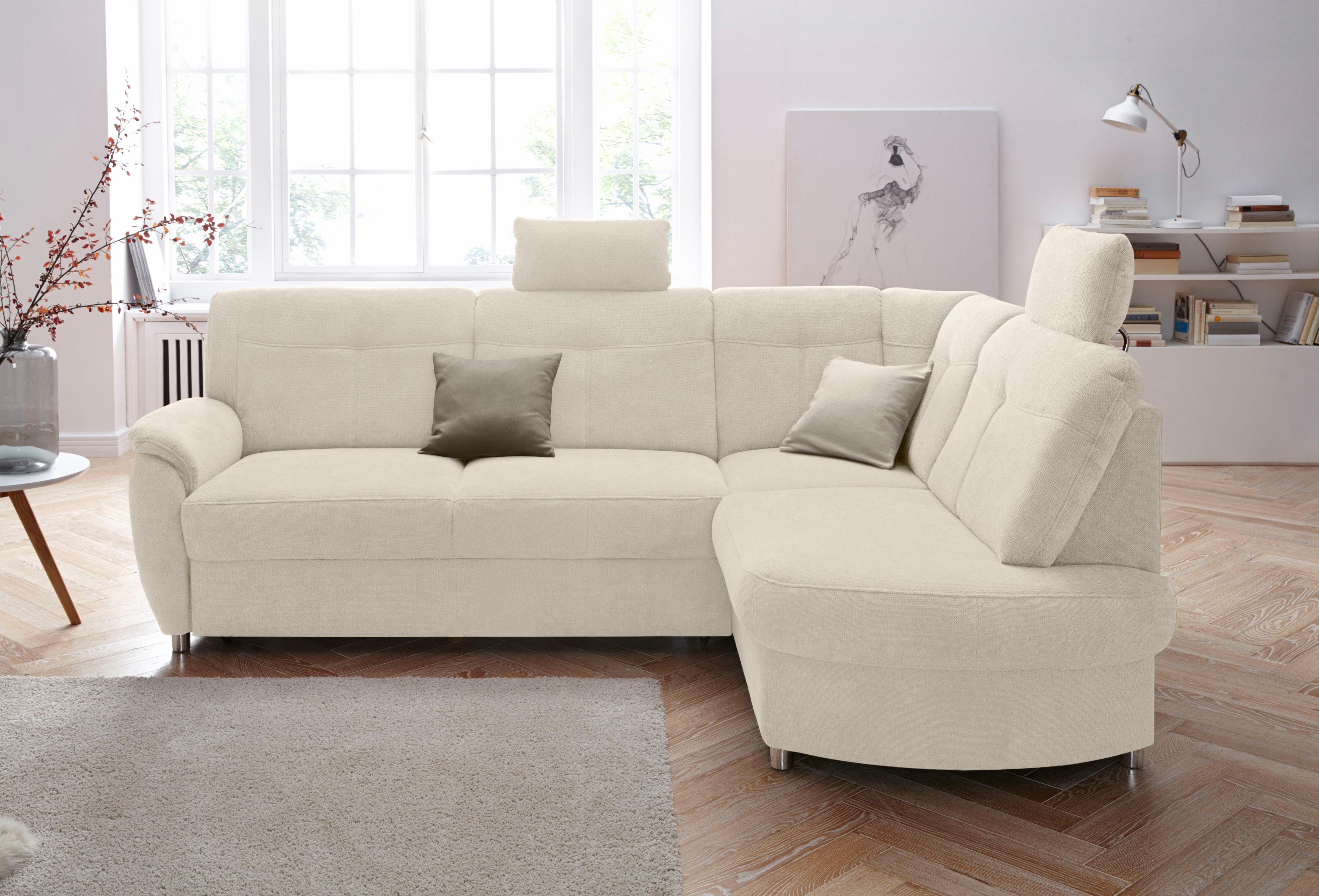 sit&more Ecksofa "Sonoma, L-Form, B: 246 cm, Bettfunktion & Bettkasten optional" Federkern, komfortable Sitzhöhe 45 cm, frei im Raum stellbar