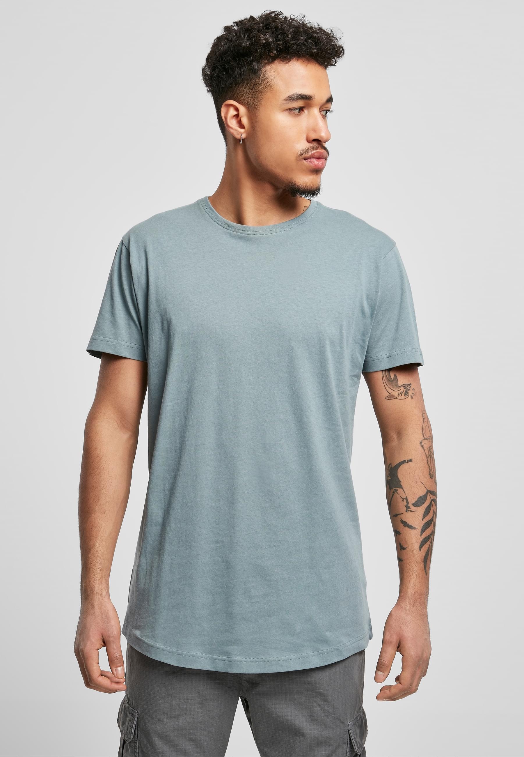 URBAN CLASSICS Kurzarmshirt »Urban Classics Herren Shaped Long Tee«, (1 tlg.)