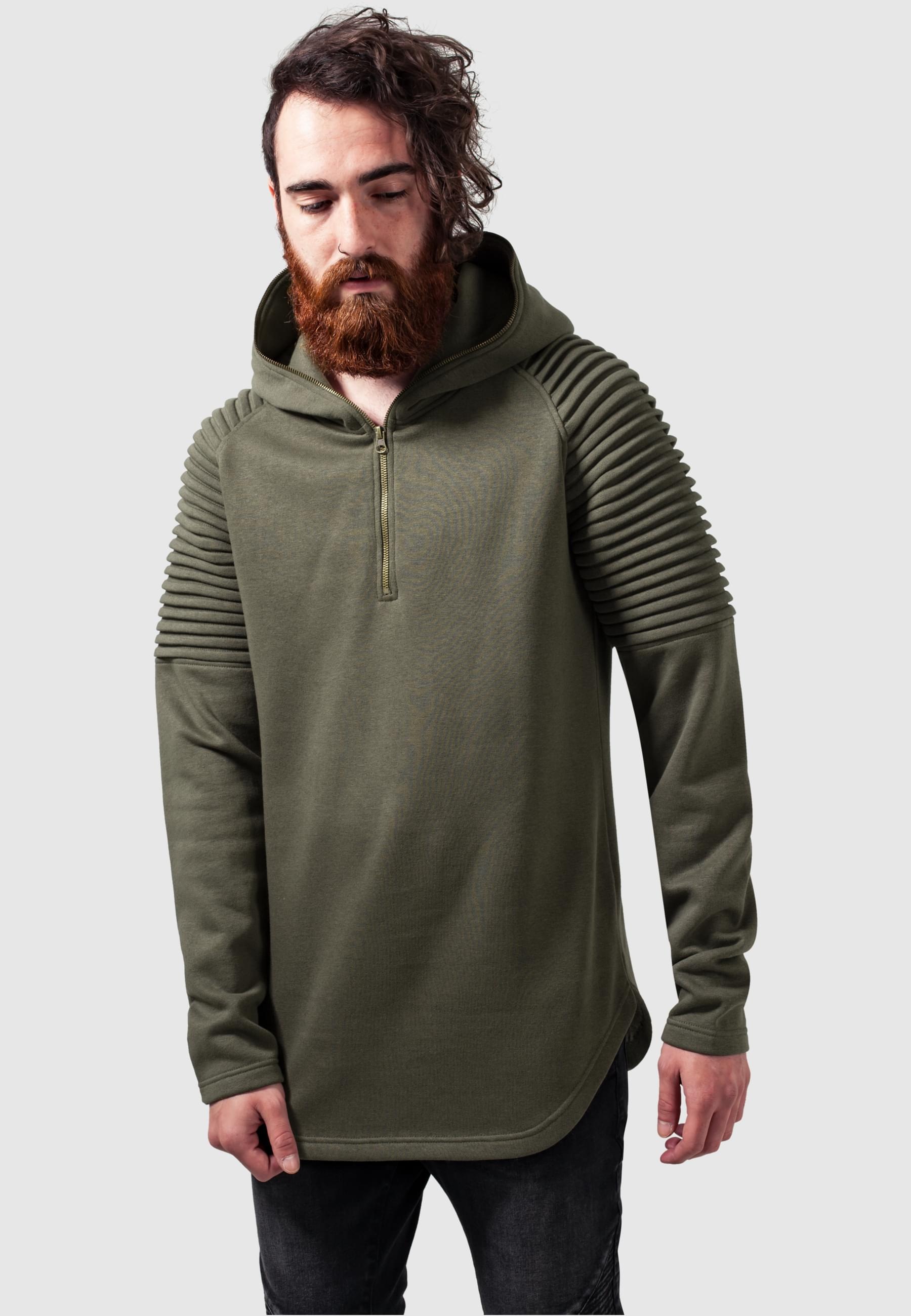 URBAN CLASSICS Hoodie »Urban Classics Herren Pleat Sleeves Terry Hoody«, (1 tlg.)