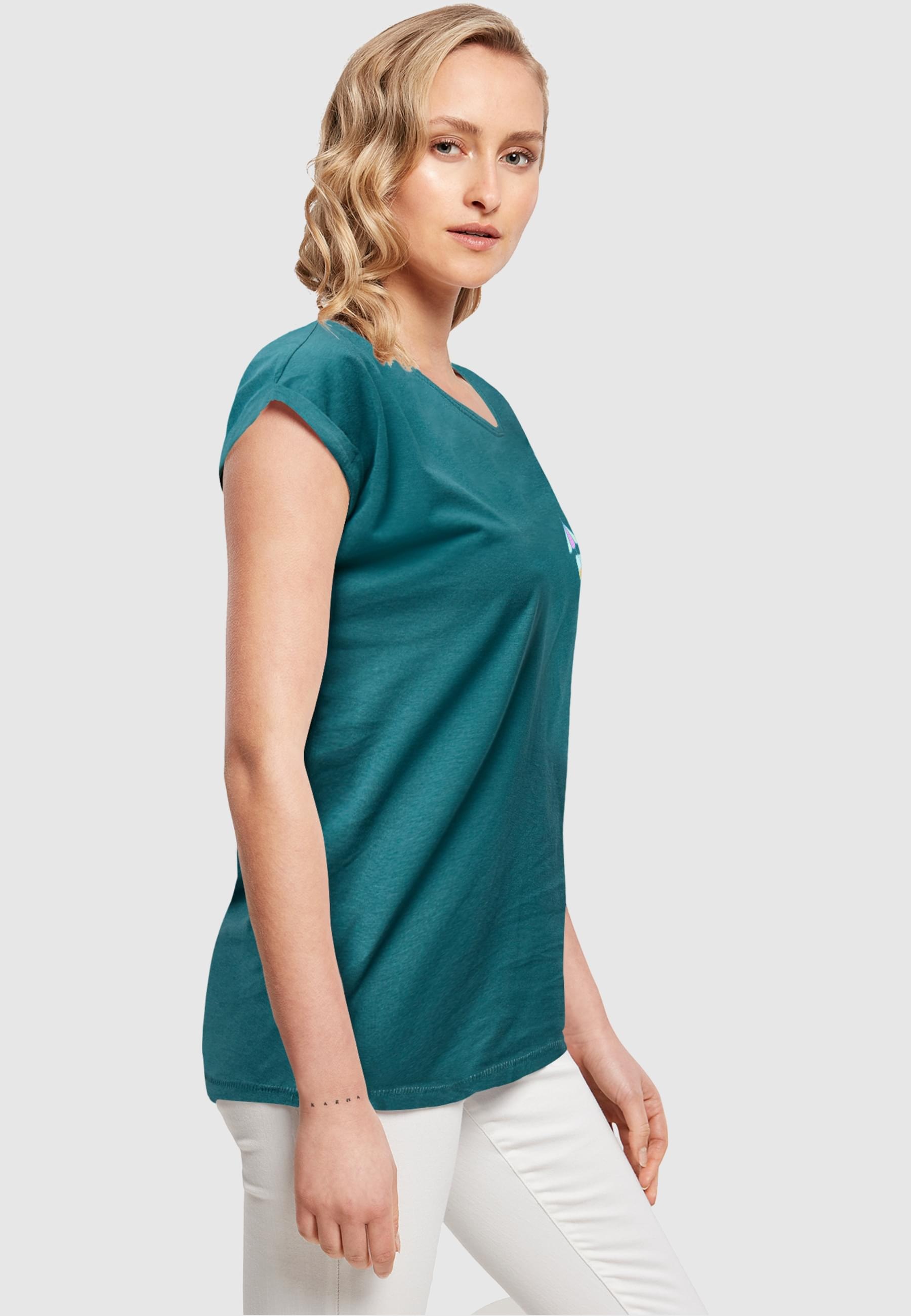 Merchcode T-Shirt »Merchcode Damen Ladies Pina Colada Extended Shoulder Tee«, (1 tlg.)