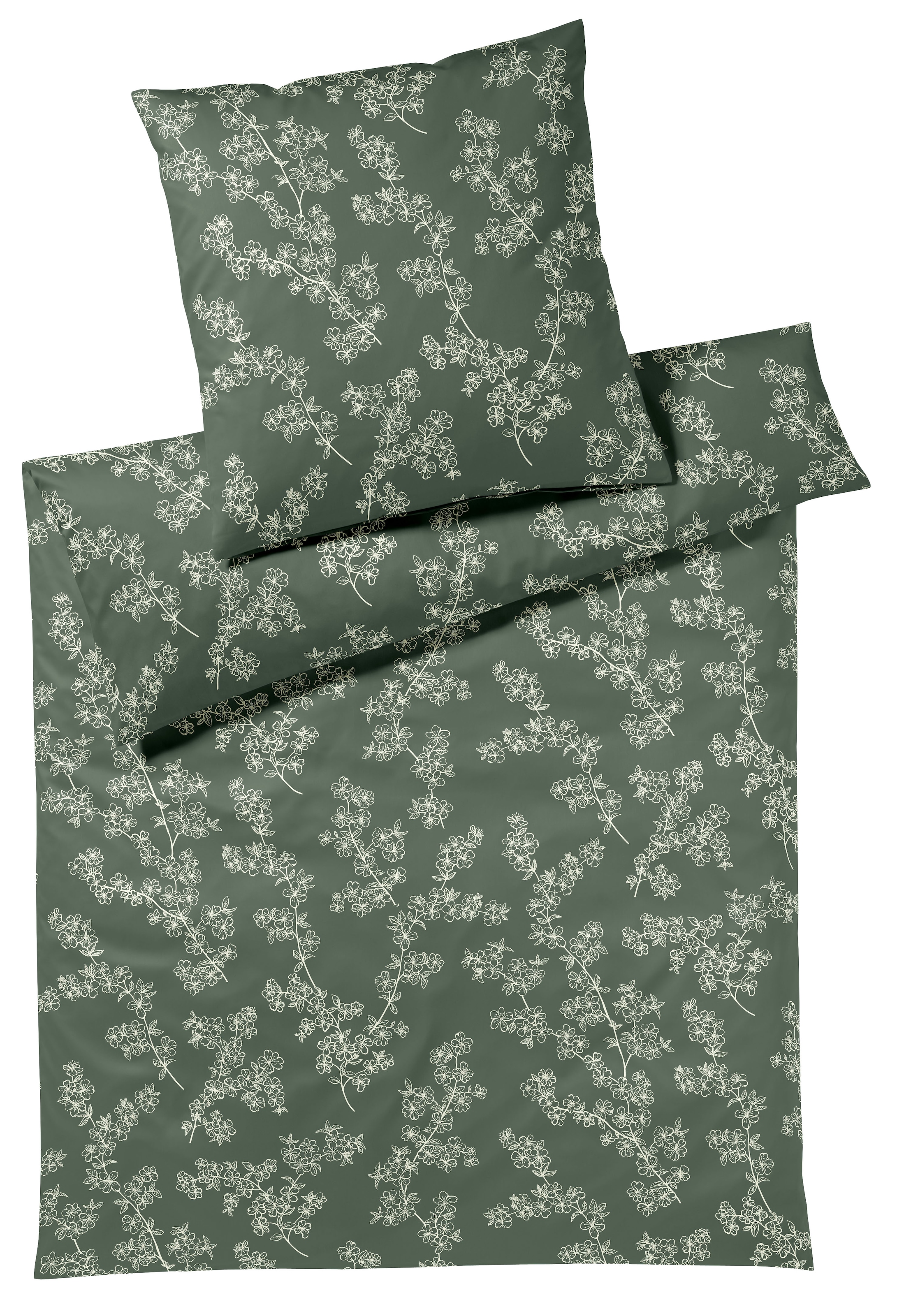 Elegante Bettwäsche "Cherry Blossom" 2 Stk. tlg. angenehmes Hautgefühl günstig online kaufen