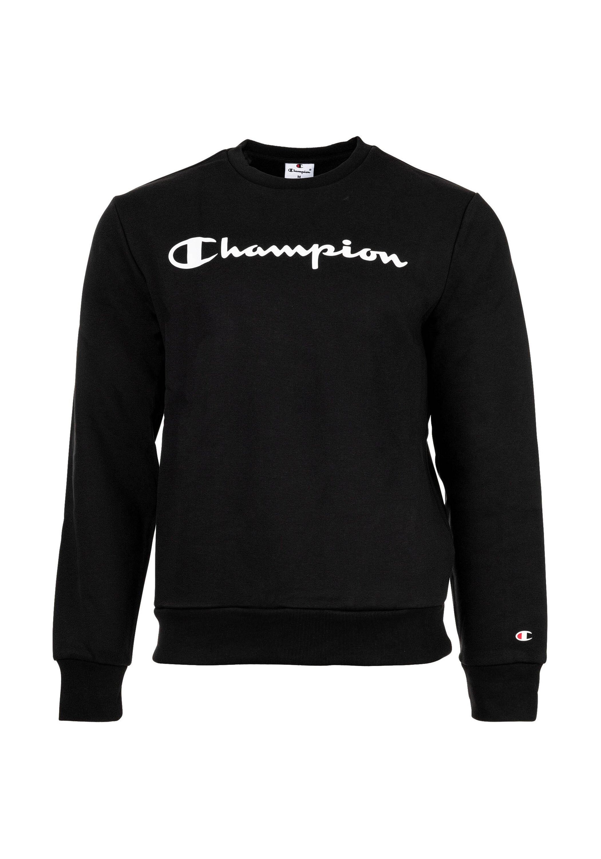 Champion Soft Compact Basic Crewneck Sweatshirt Black Size L 4