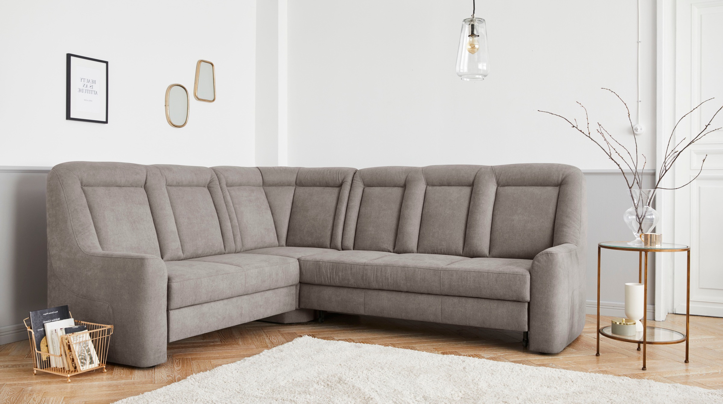 sit&more Ecksofa »Melissa L-Form«, klassisches Polsterprogramm, wahlweise Bettfunktion und Schubkasten