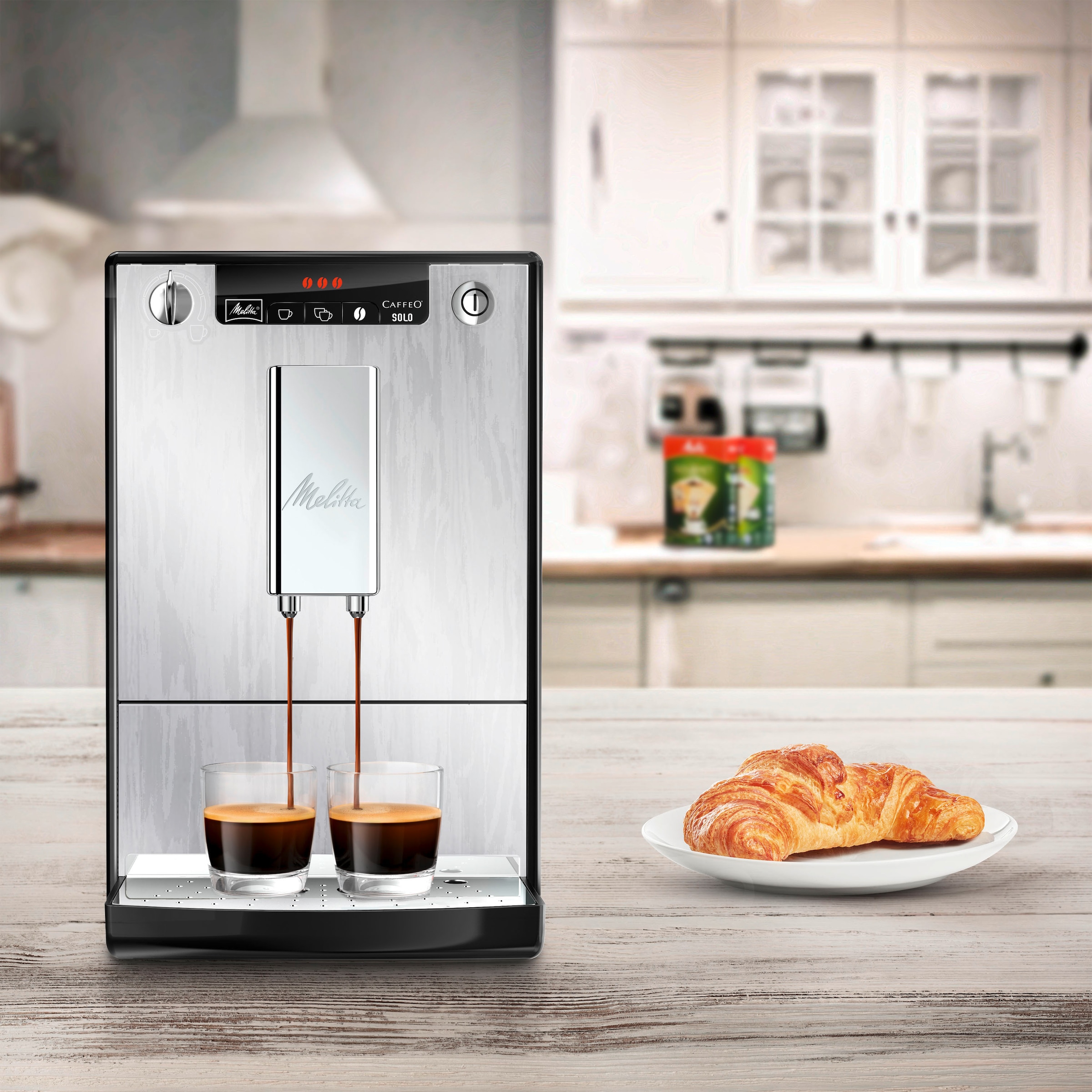 Black Friday Kaffeevollautomat »Solo® Espresso, nur & crème | Melitta Silver«, 950-111, für 20cm breit Perfekt E BAUR Organic Café