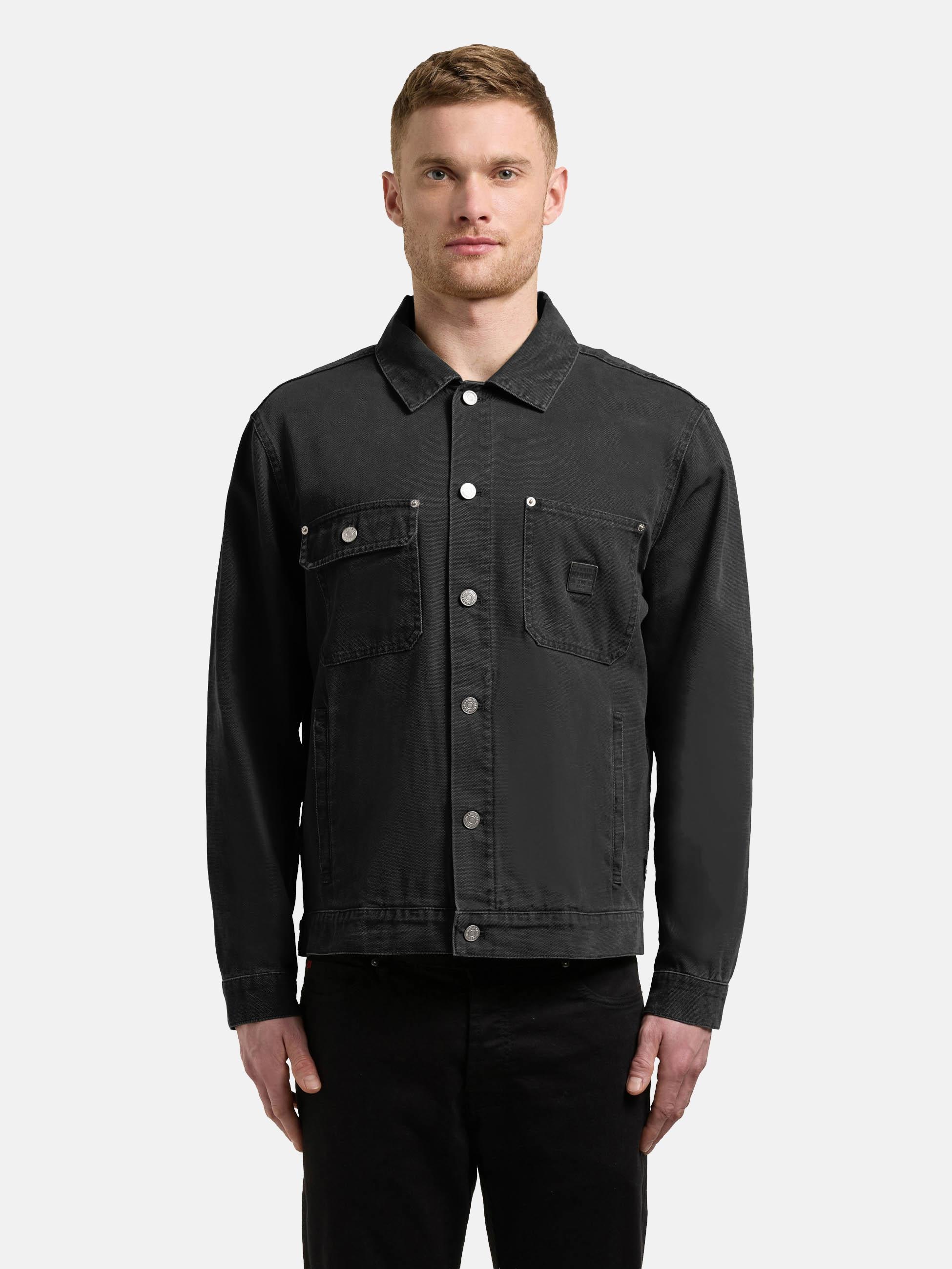 khujo Jeansjacke "Ronny" ohne Kapuze Herren Denim-Jacke mit Brusttaschen