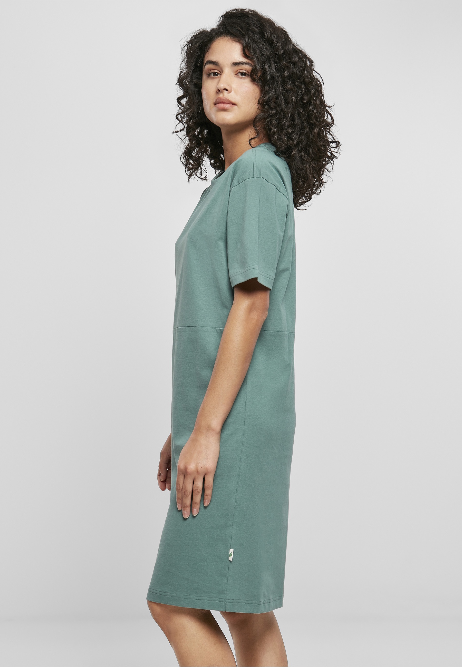 URBAN CLASSICS A-Linien-Kleid »Urban Classics Damen Ladies Organic Oversized Slit Tee Dress« 1 Stk. tlg.