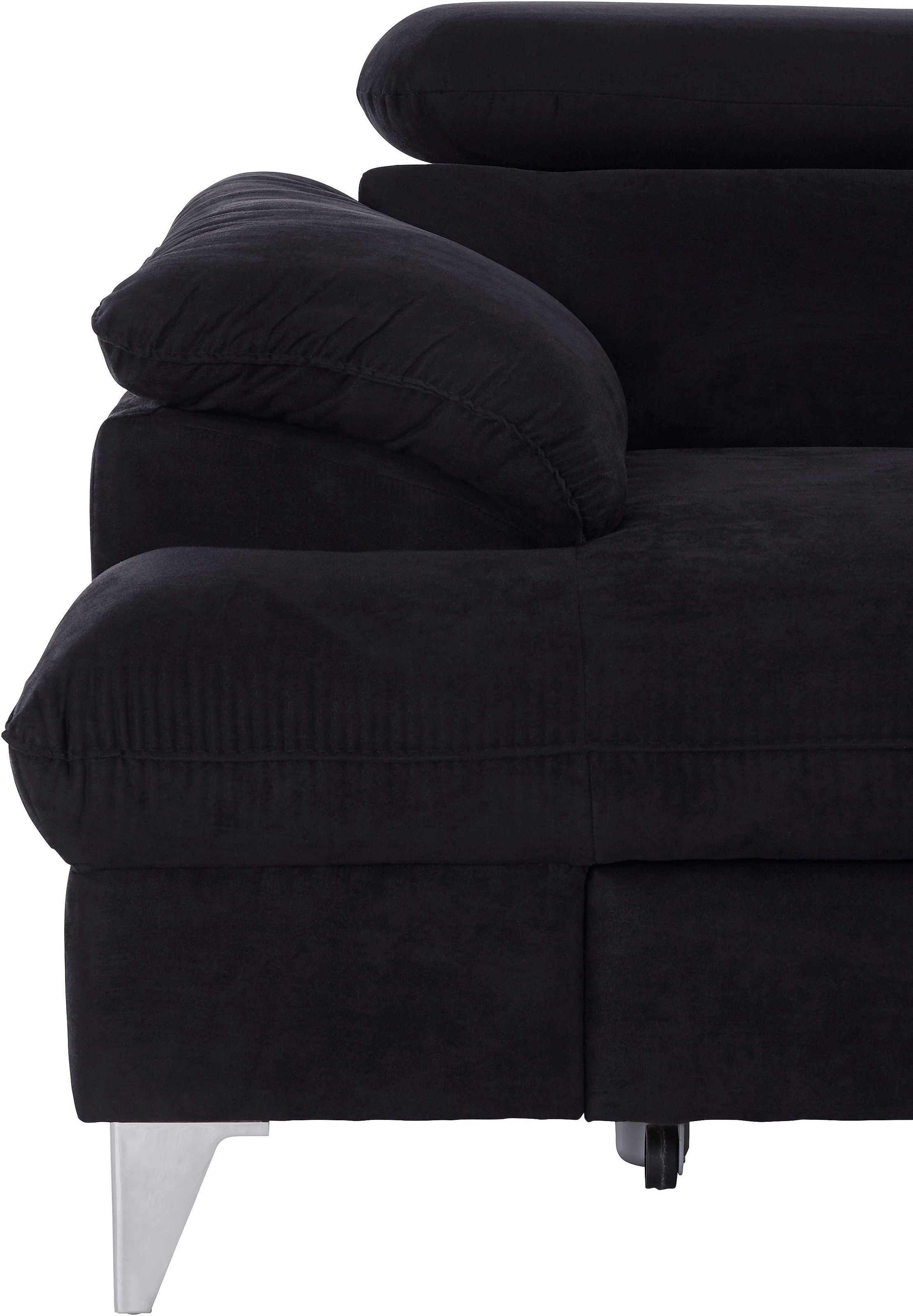COTTA Ecksofa »Caluso L-Form«, mit Kopfteilverstellung, wahlweise mit Bettfunktion & Bettkasten