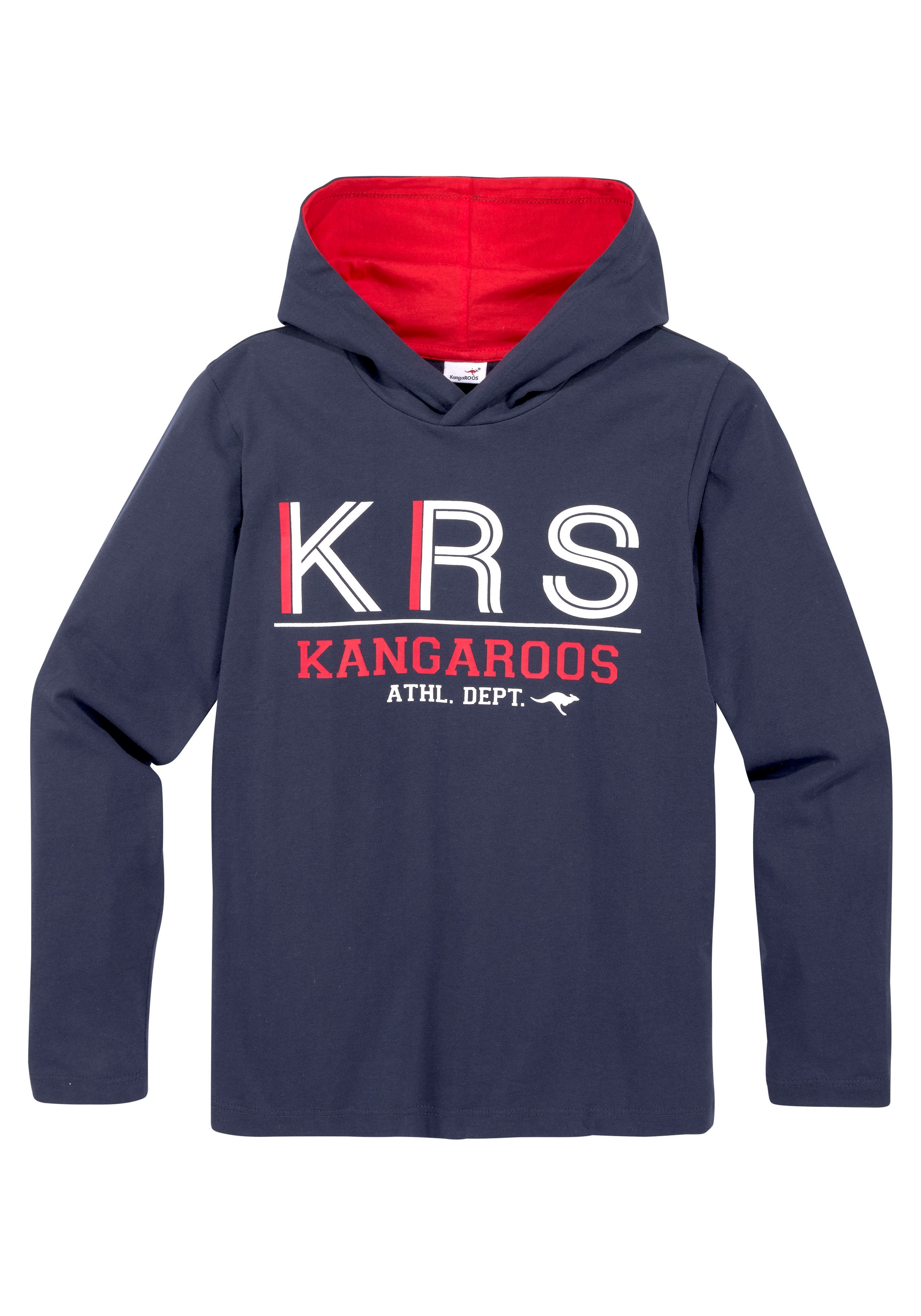 KangaROOS Kapuzenshirt »KRS«, mit farbigen Kapuzenfutter | BAUR