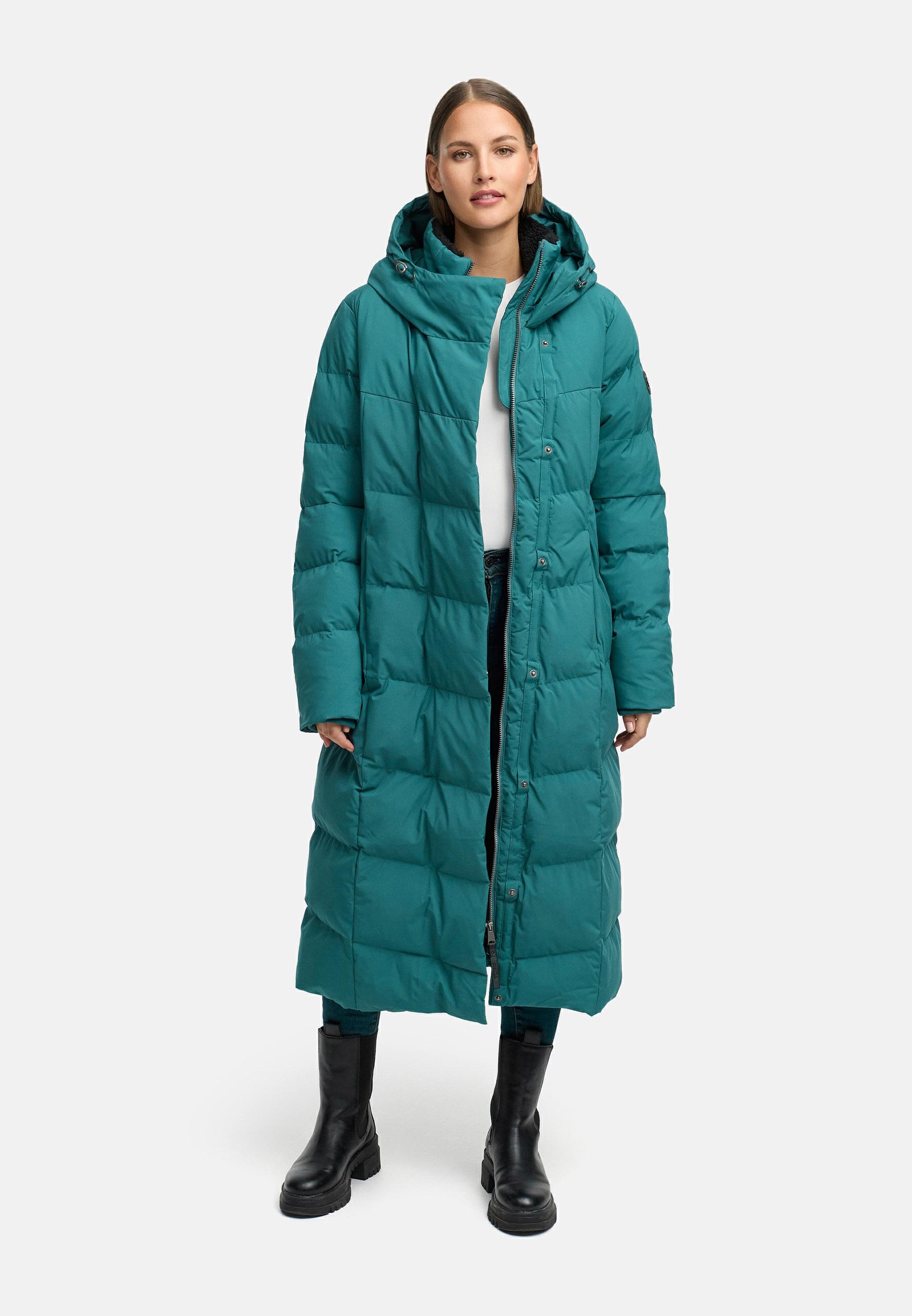 Ragwear Wintermantel »Pavla Long Soft YOUMODO« Wasserdichter Steppmantel mit Kuschelkragen