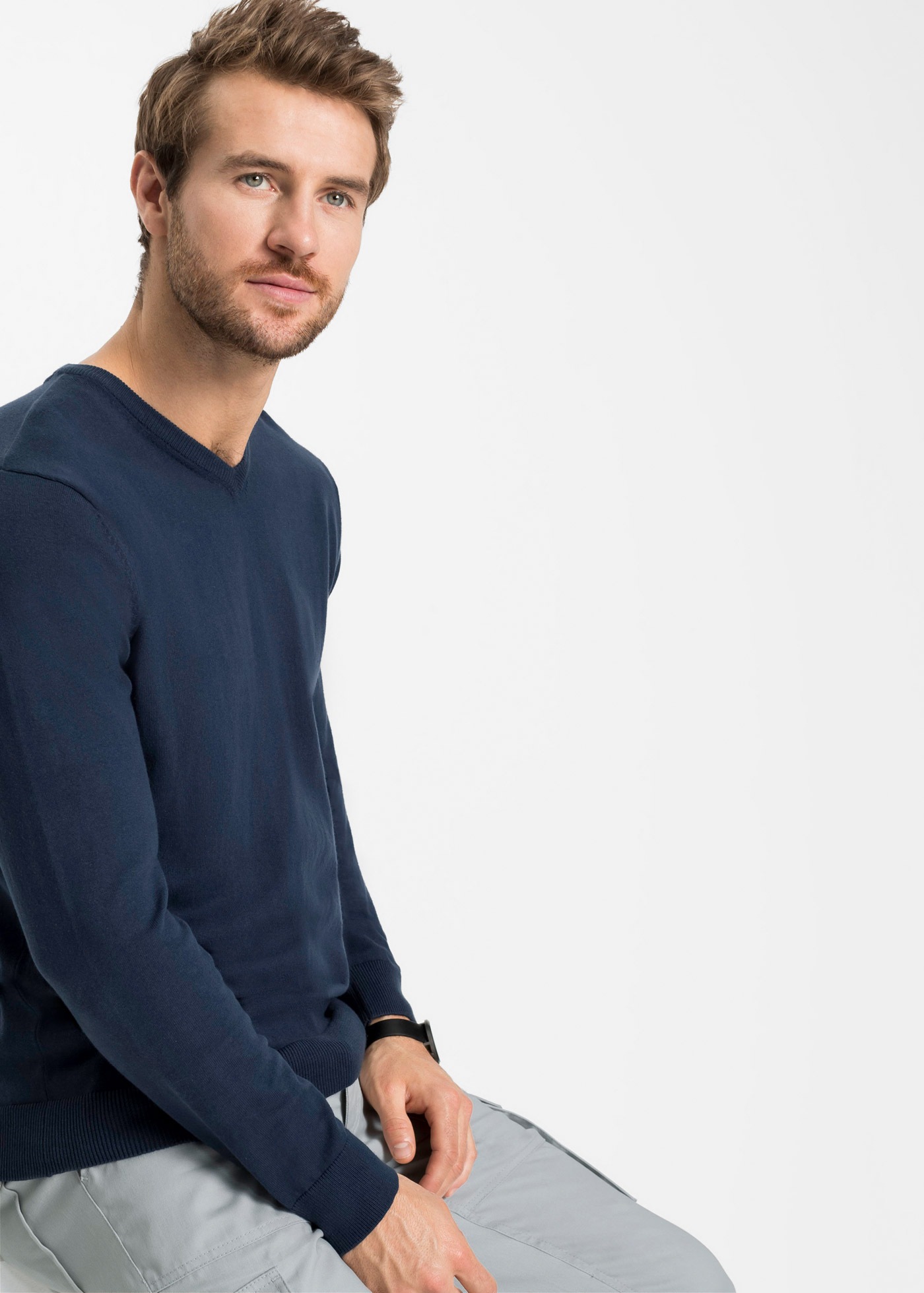 bonprix Strickpullover "Feinstrickpullover in Regular Fit" aus Feinstrickma günstig online kaufen