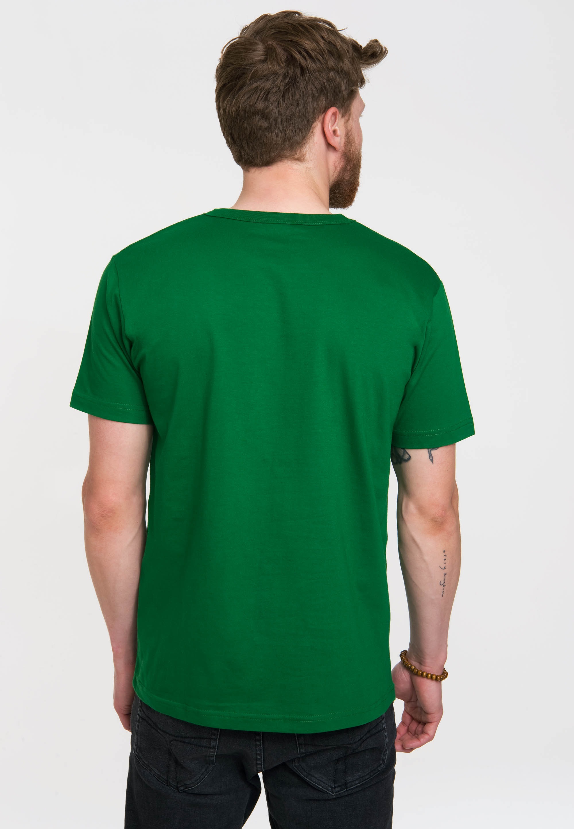 T-Shirt LOGOSHIRT "Speedy Gonzales - Arriba", Herren, Gr. M, grün, 100% Baumwolle, bedruckt, normal, Rundhals, Shirts T-Shirt, mit Speedy Gonzales - Print 3