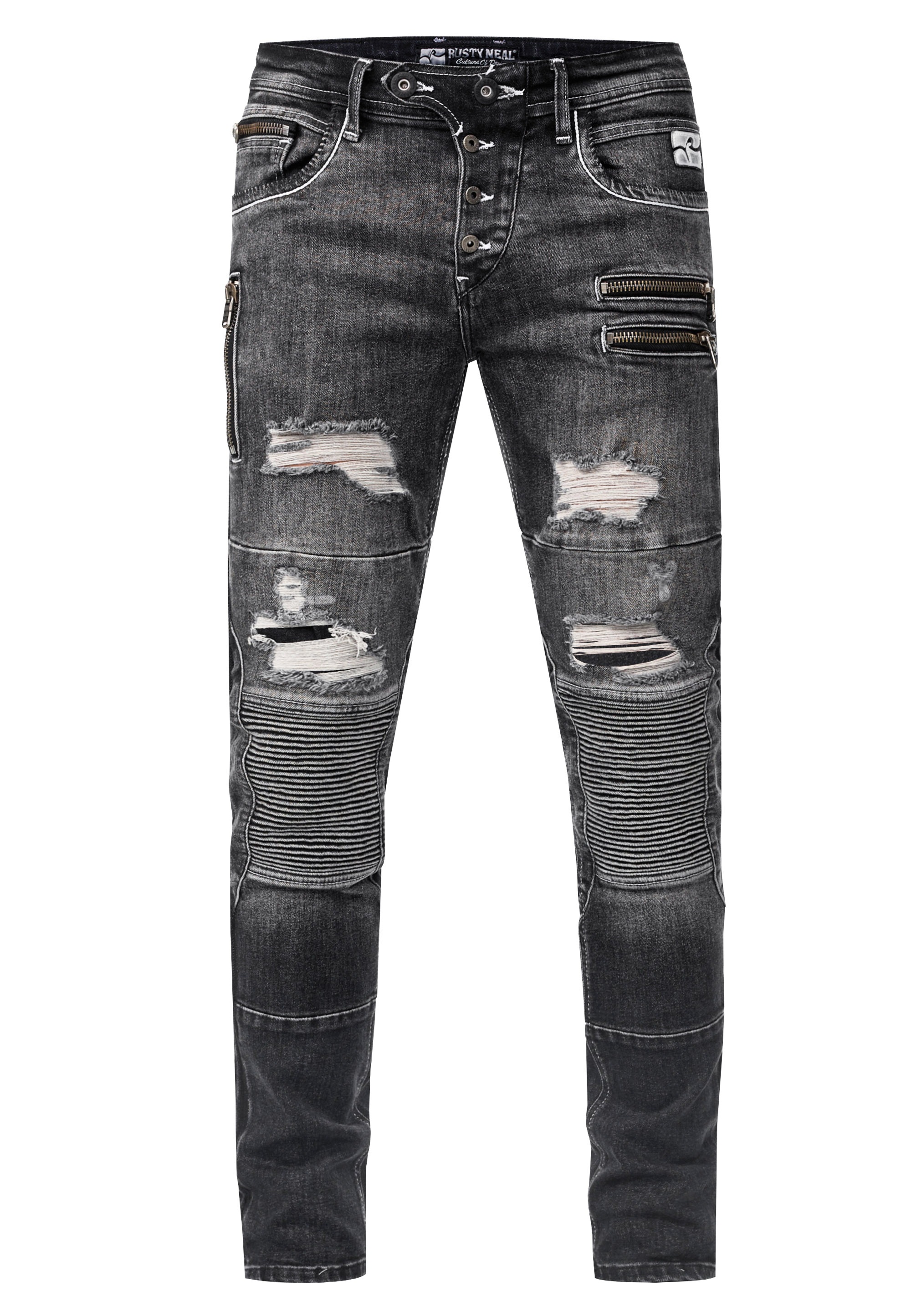 Rusty Neal Slim-fit-Jeans »MISATO«, im modischen Used-Look