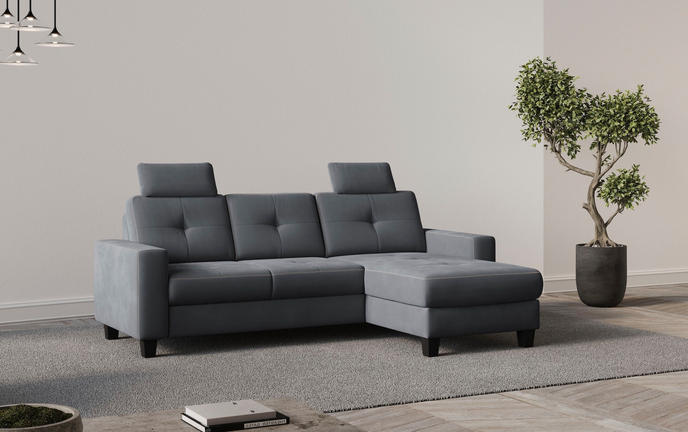 OTTO home Ecksofa "Varese" wahlweise mit Schlaffunktion und Bettkasten