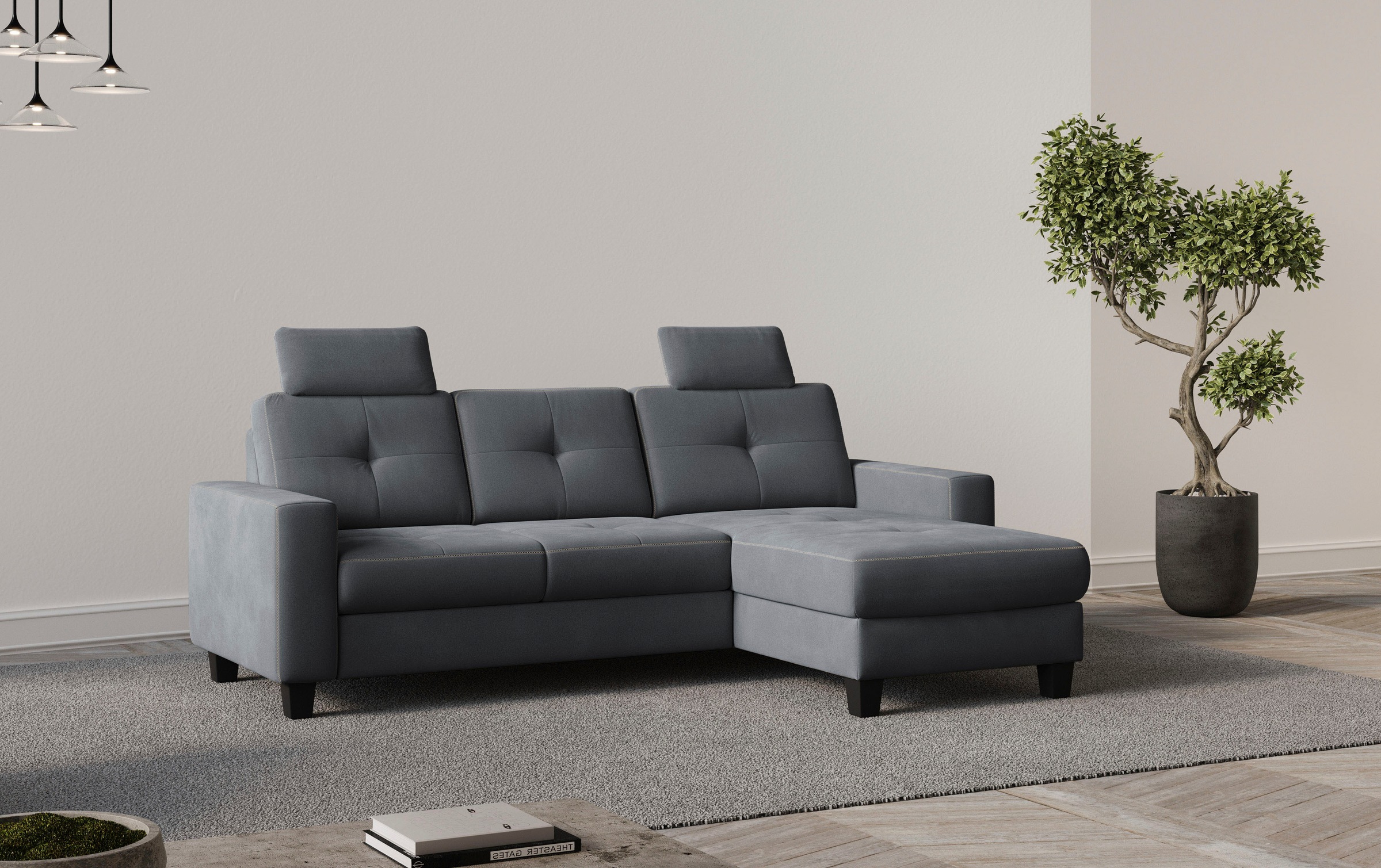 Places of Style Ecksofa "Varese", wahlweise mit Bettfunktion und Bettkasten günstig online kaufen