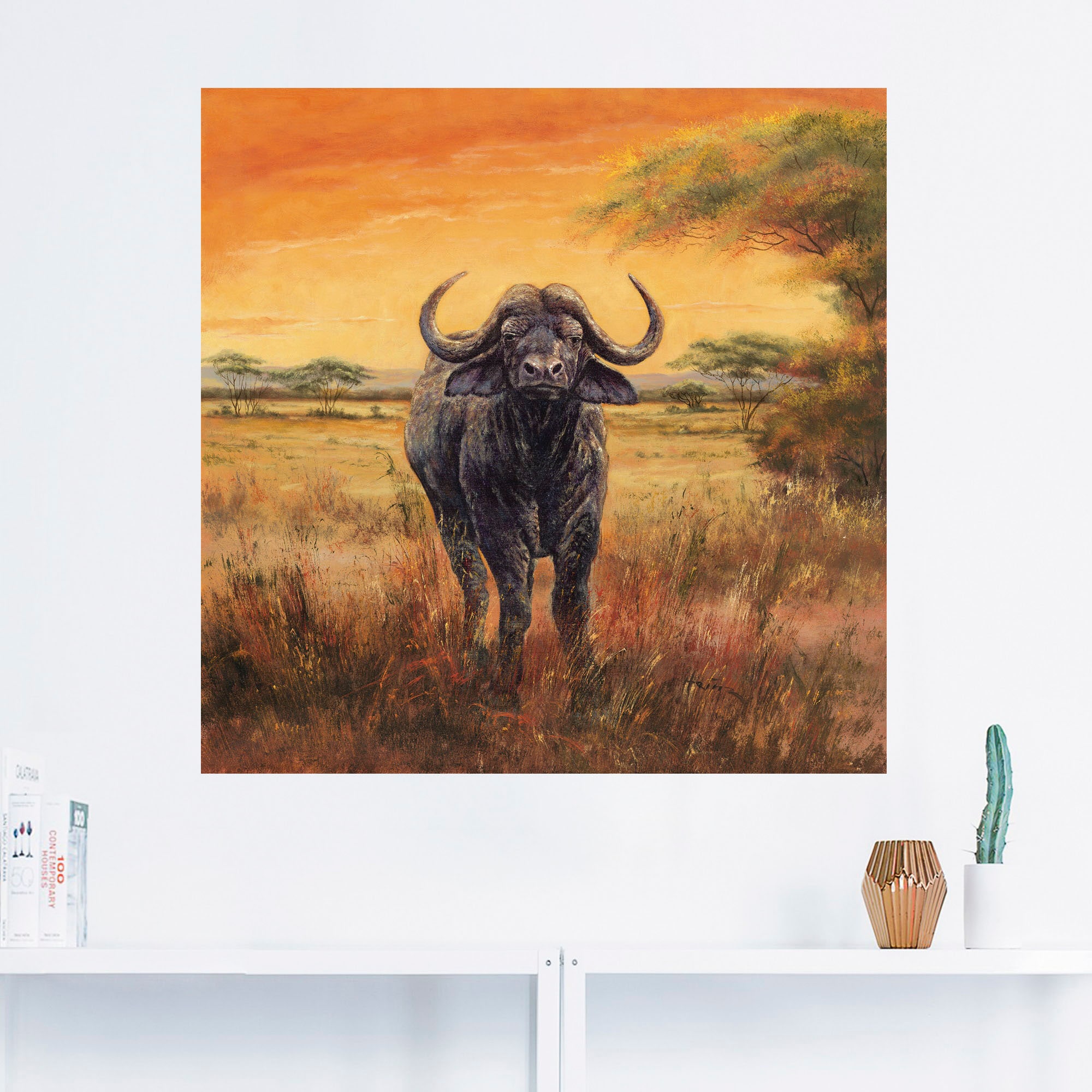 Artland Wandbild »Büffel«, Wildtiere, (1 St.), als Poster, Wandaufkleber in verschied. Größen
