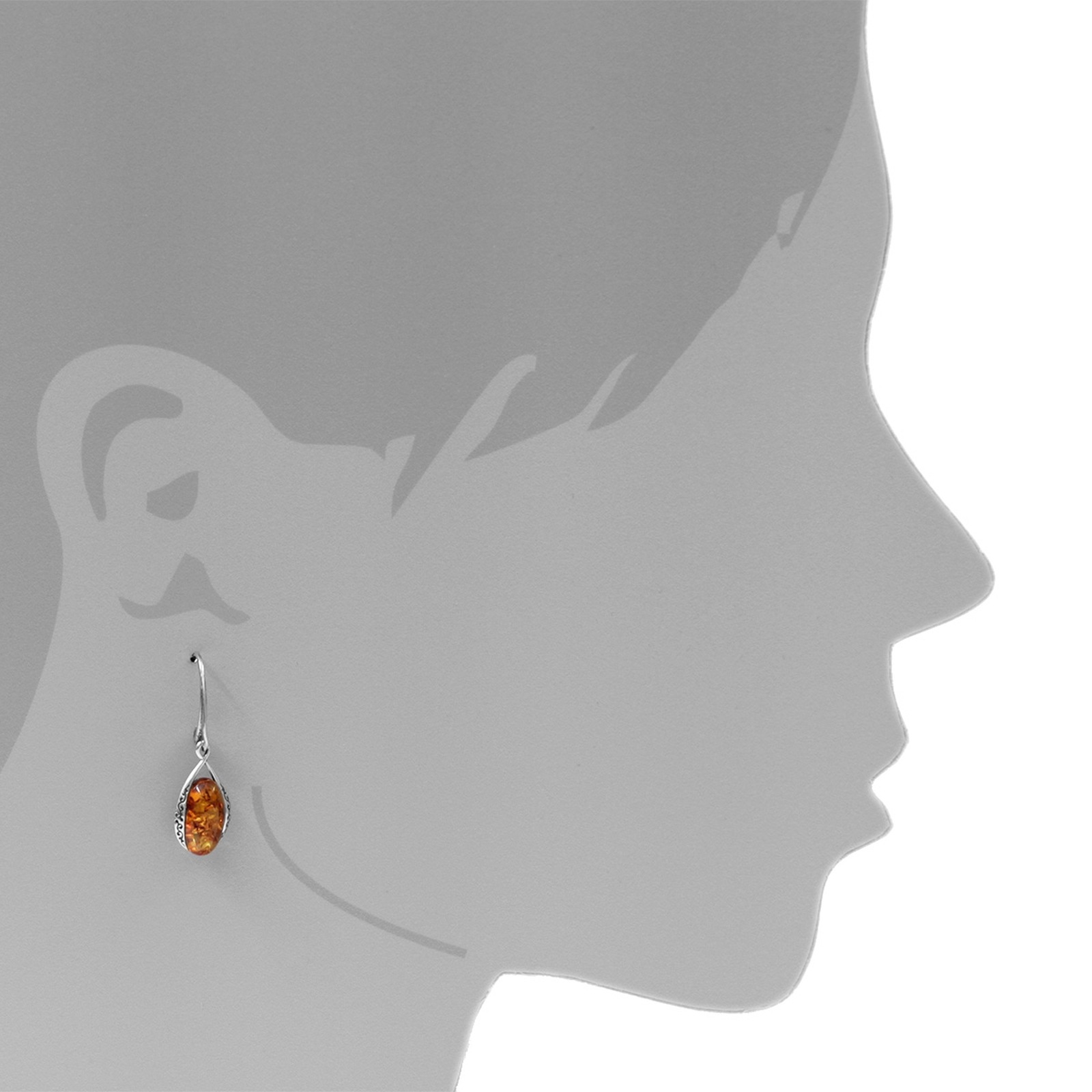 OSTSEE-SCHMUCK Paar Ohrhänger »- Annika - Silber 925/000 - Bernstein«