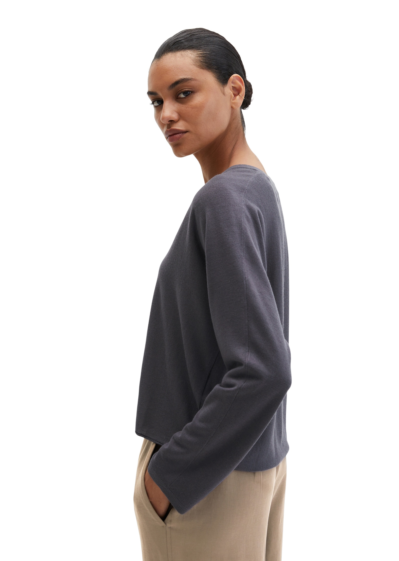 Marc O'Polo Strickpullover »aus Merinowolle-Viskose-Mix«