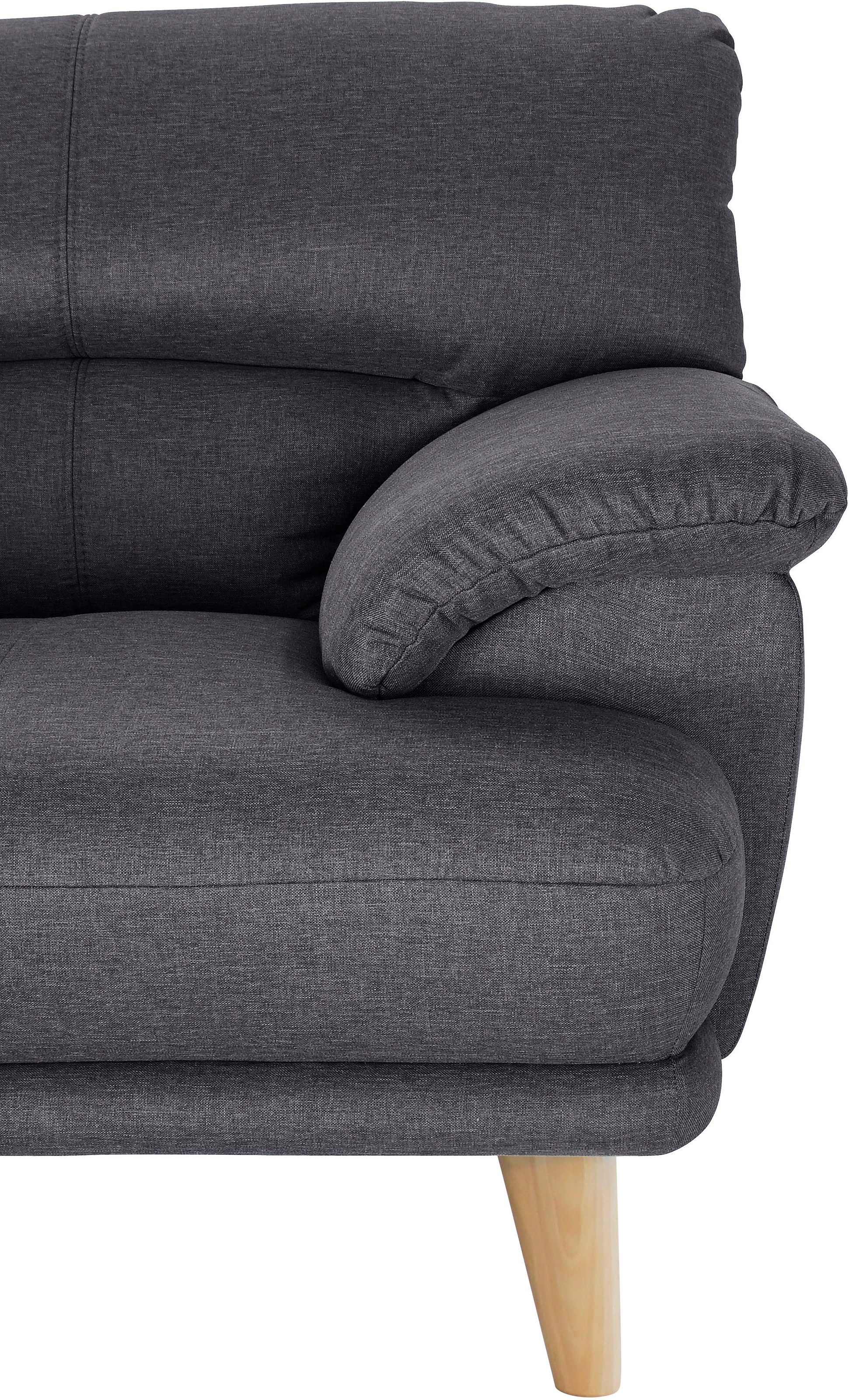 TRENDMANUFAKTUR Sessel »Cecilia, Loungesessel, italienisches Design, bequeme Armlehnen«, aufwendige Rückenverarbeitung für hohen Sitzkomfort, Holzfuß