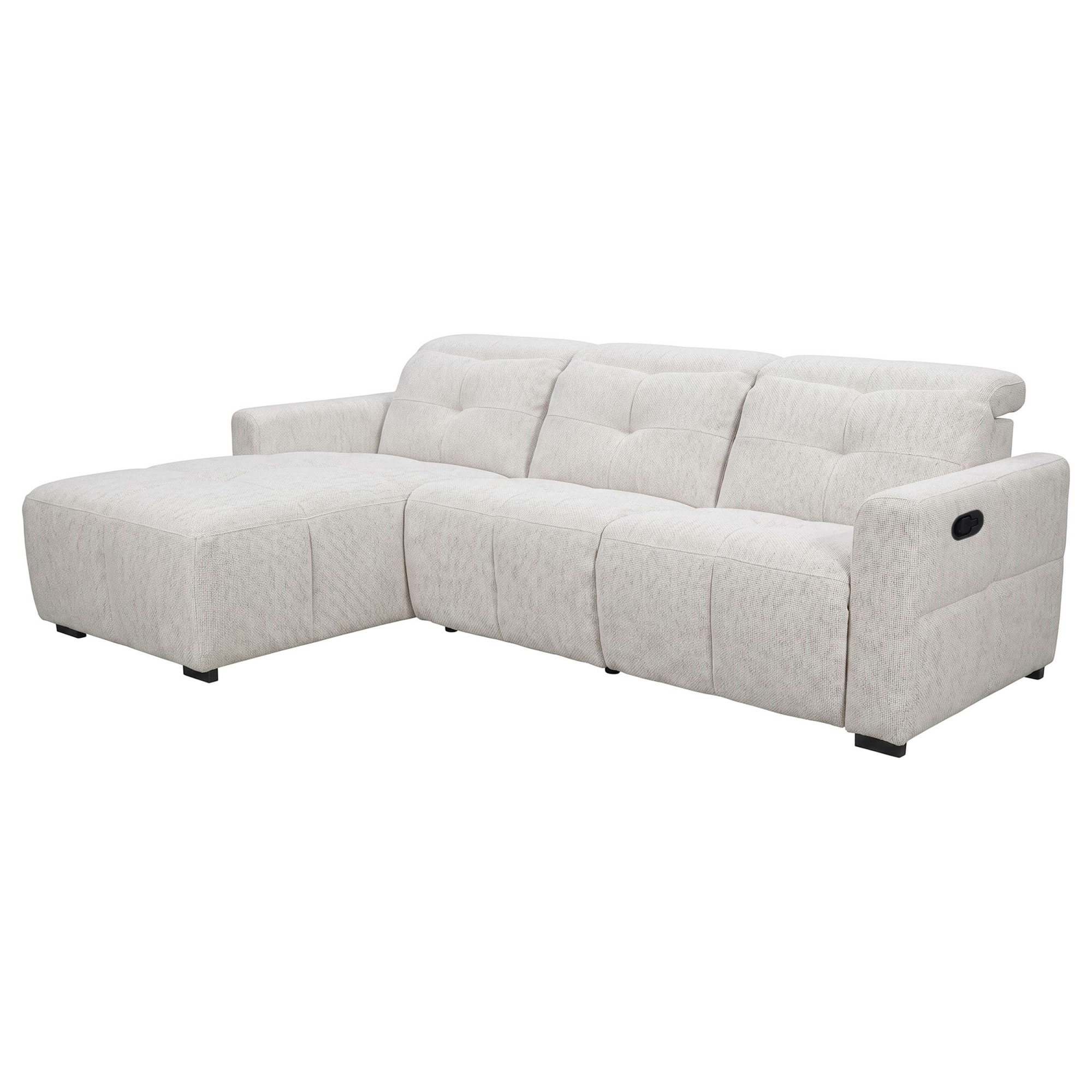 OTTO home Ecksofa »CAARLA Webstoff, L-Form, 261 cm, man. o. elektr. Relaxfunktion (USB)« mit USB-A und USB-C bei elektrischer Ausführung, Kopfteilverstellung