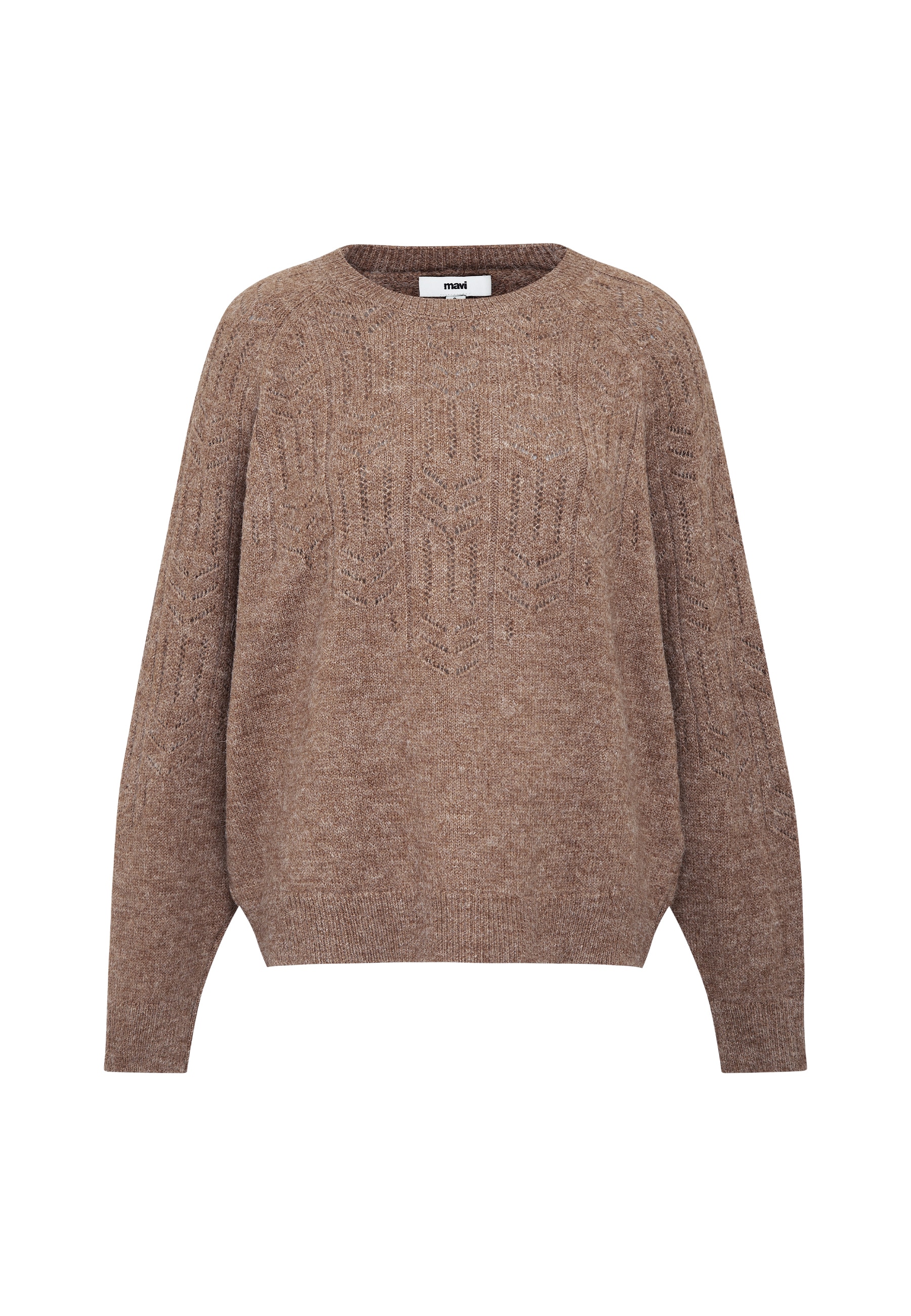 Mavi Rundhalspullover »CREW NECK SWEATER« Pullover Strukturiert