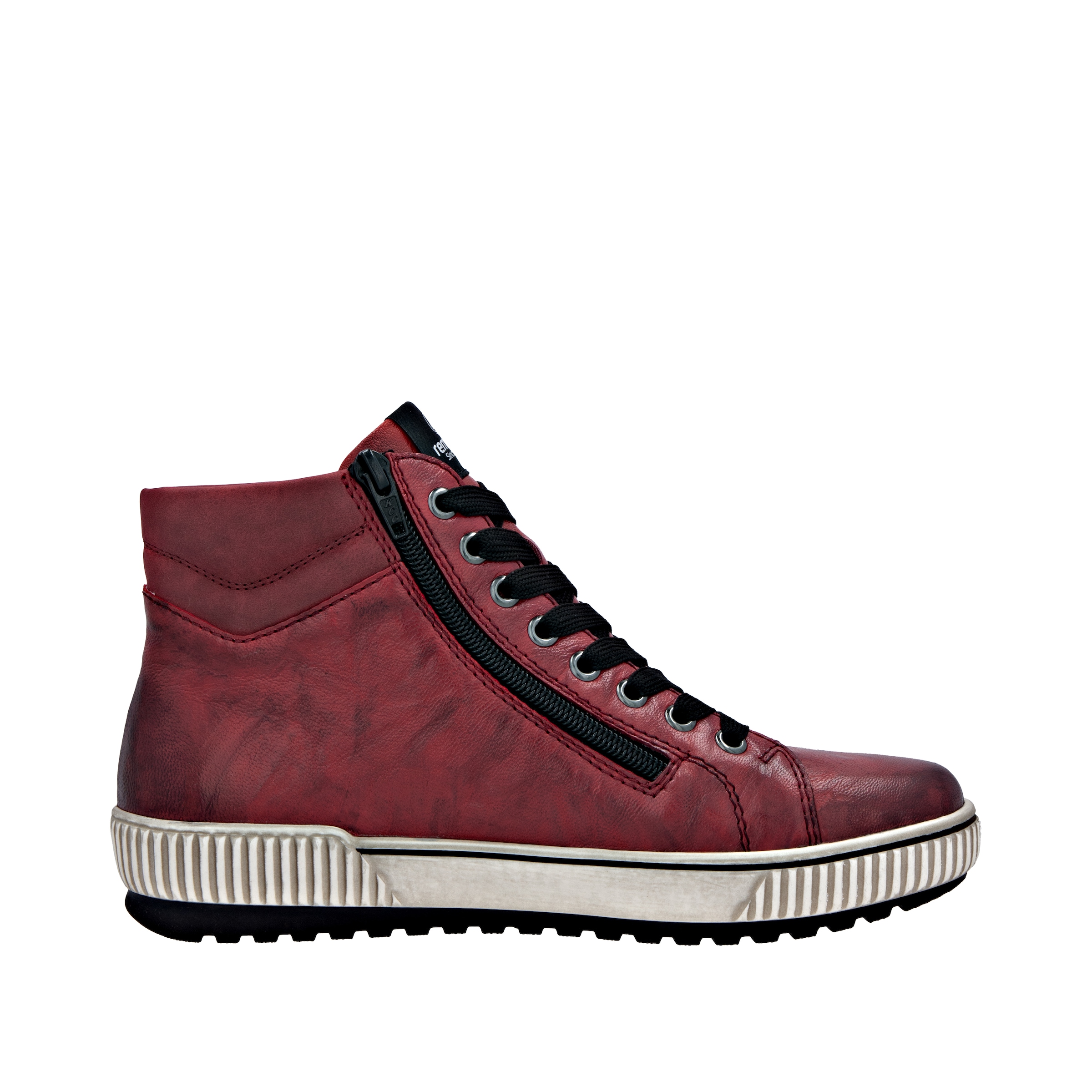 Remonte Schnürboots, Plateau, Schnürstiefelette, Boots in Crash-Optik