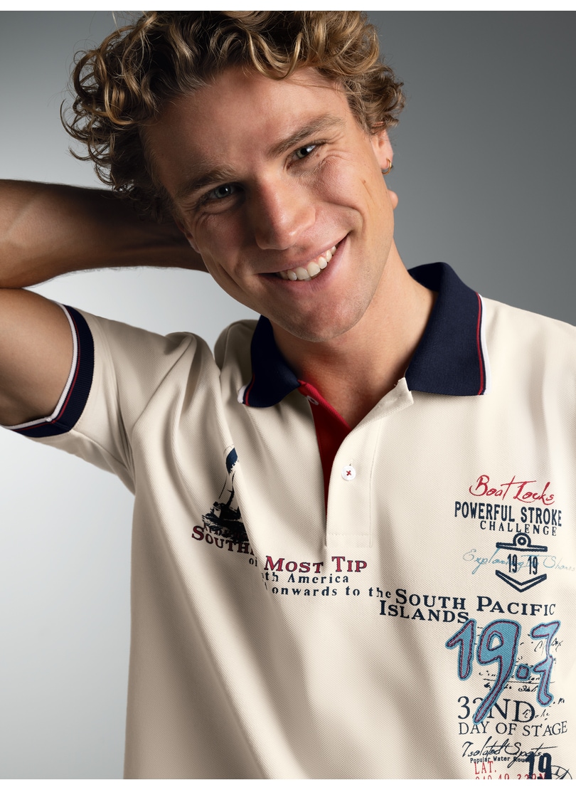 Trigema Poloshirt "TRIGEMA Polo Shirt mit Maritimem Print" 1 günstig online kaufen
