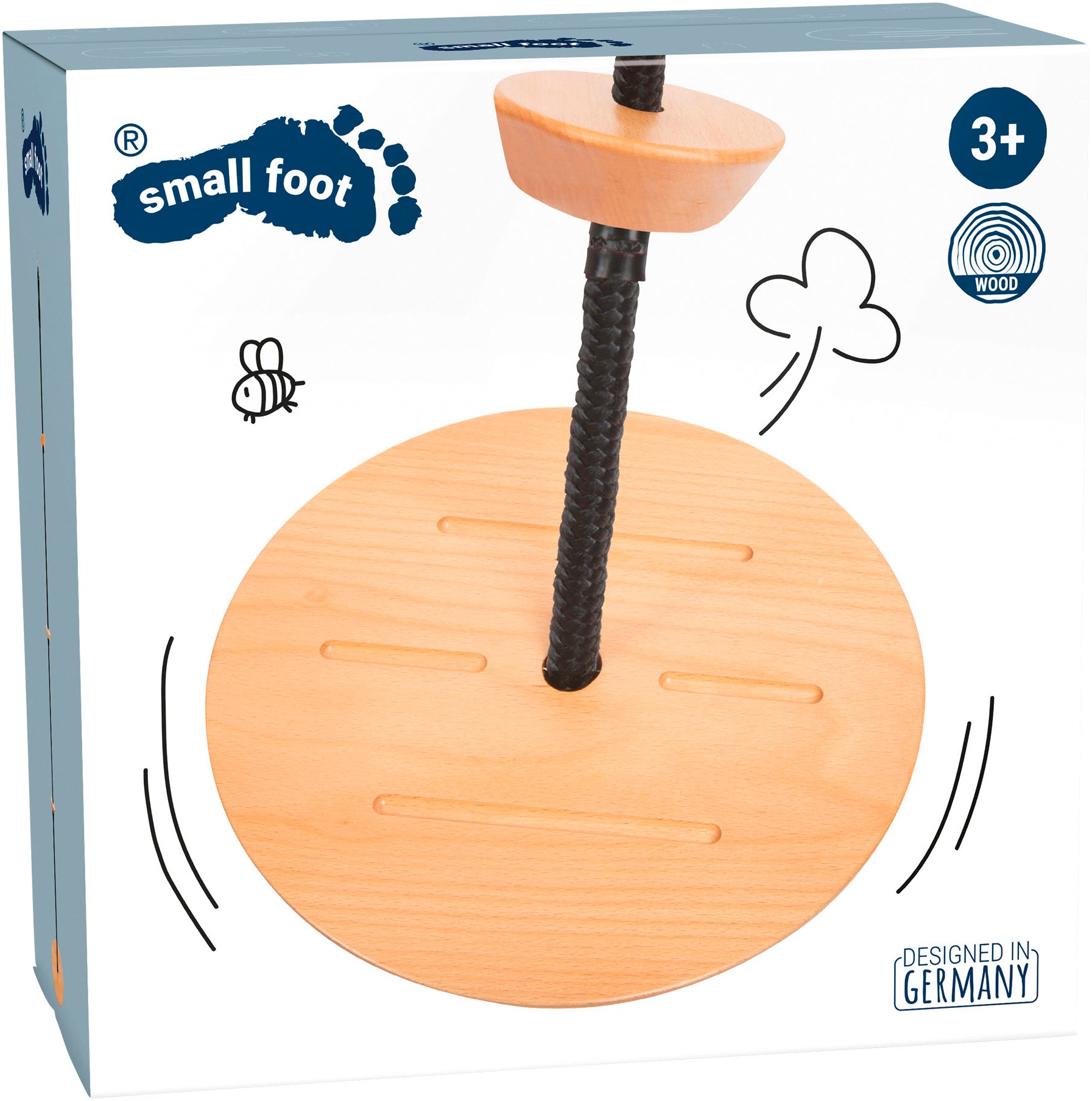 Small Foot Schaukelsitz »Tellerschaukel mit Kletterseil, Black Line«, für Klettergerüst und Baumhaus