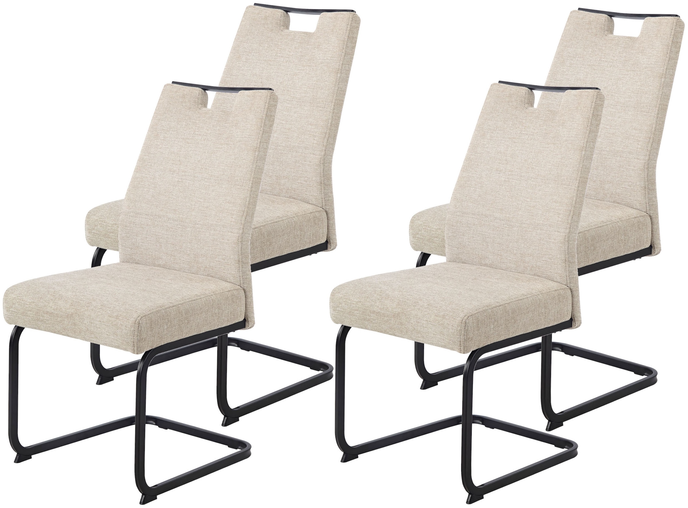 HELA Freischwinger "KERTIN" (Set) 4 Stk.XL Sitzbreite, Griff, Federkorb, 14 günstig online kaufen