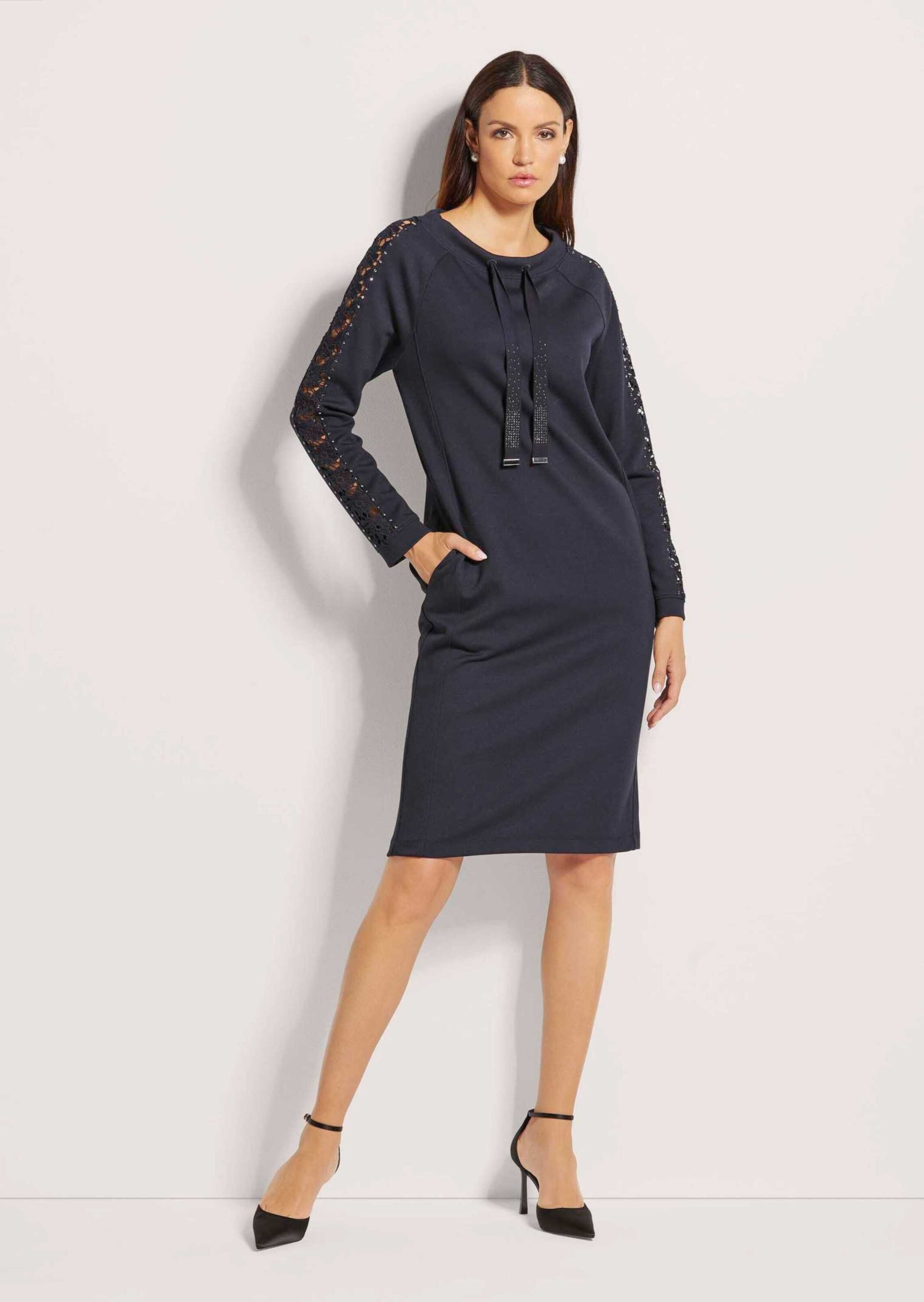 MADELEINE Sommerkleid "Jerseykleid Stretch-Kleid mit Spitze und Strass" Jer günstig online kaufen