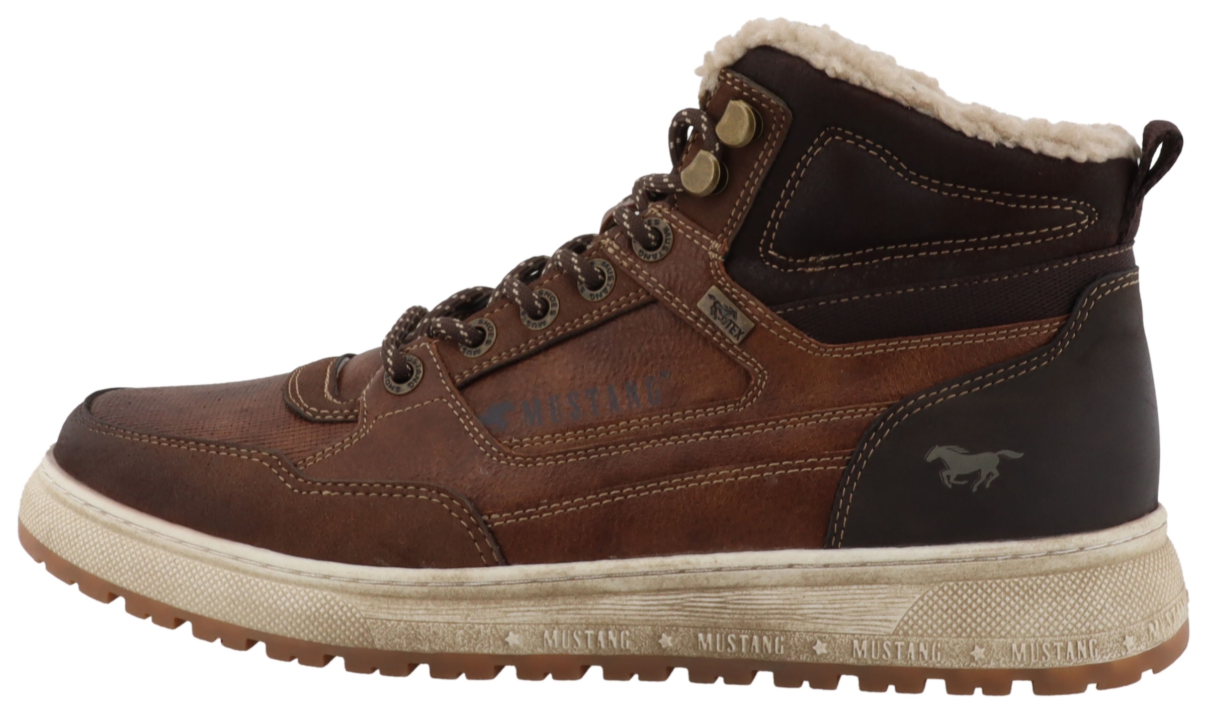 Mustang Shoes Winterboots »Puno«  High Top Sneaker, Schnürboots mit Warmfutter