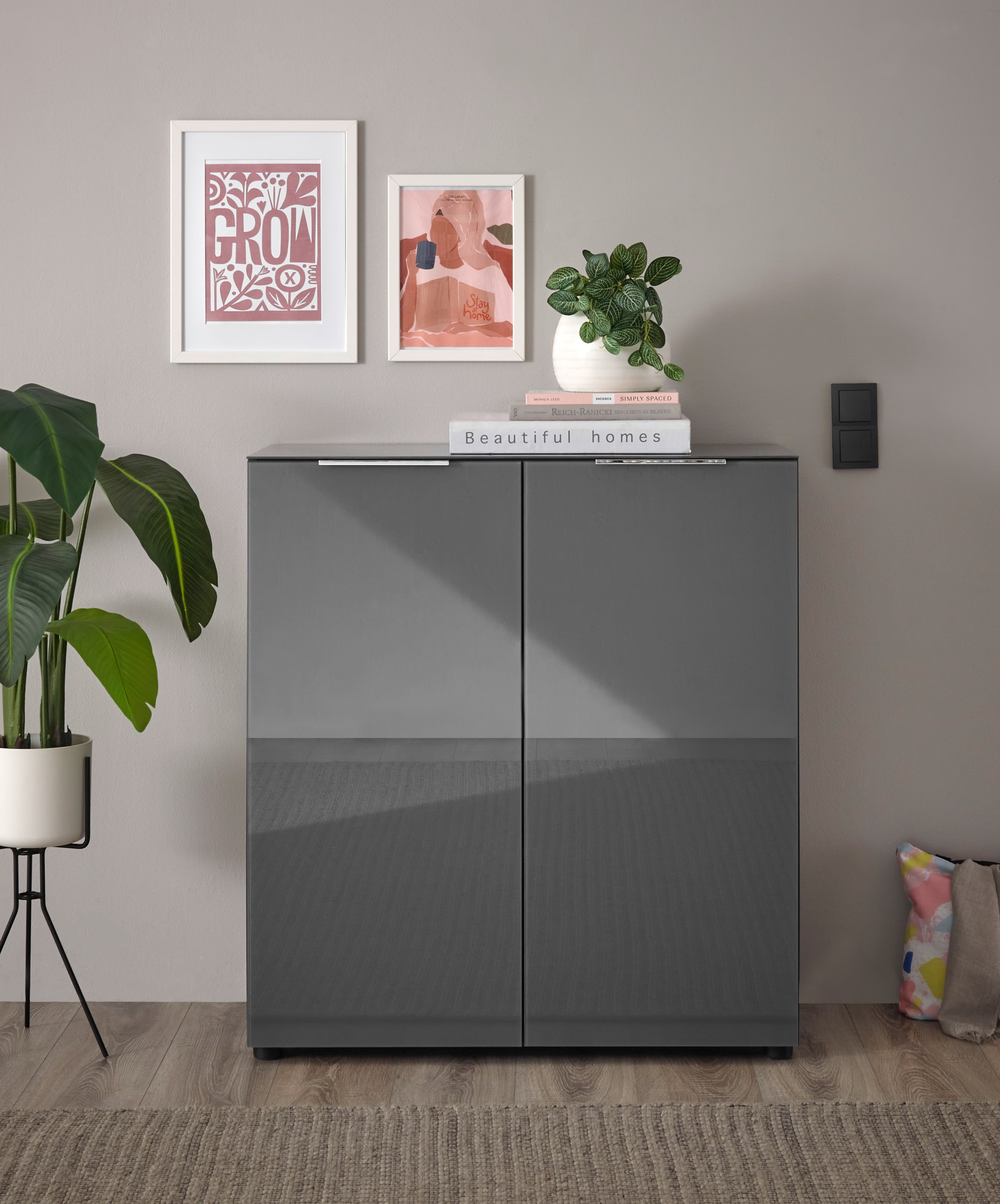 HBZ Kommode »Santorin, BxHxT 90x99x40 cm«, (1 St.), Breite 90cm, Softclose für Türen, Melaminbeschichtung