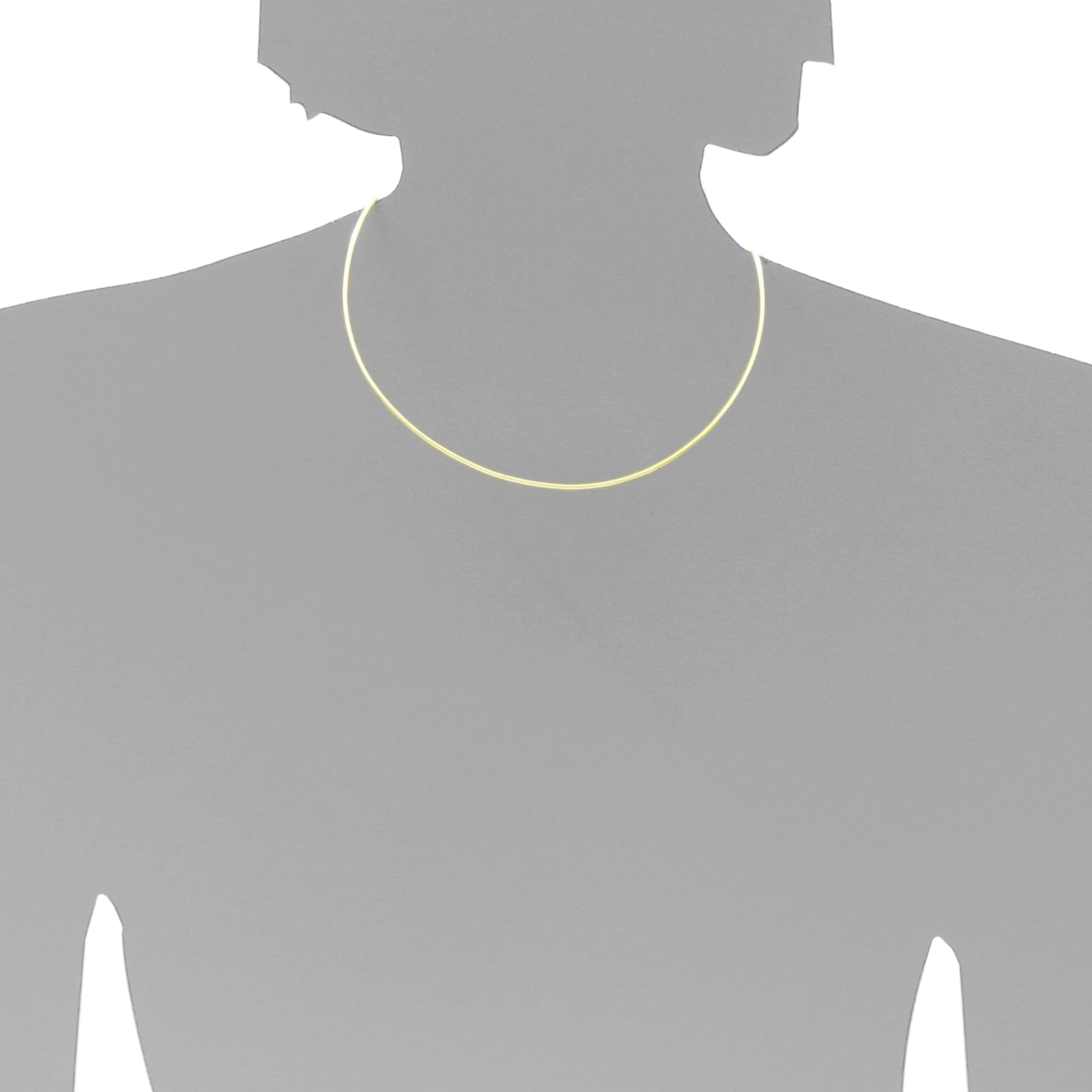 OSTSEE-SCHMUCK Halsreif »- Omega 1,4 mm - Silber 925/000, vergoldet -,«