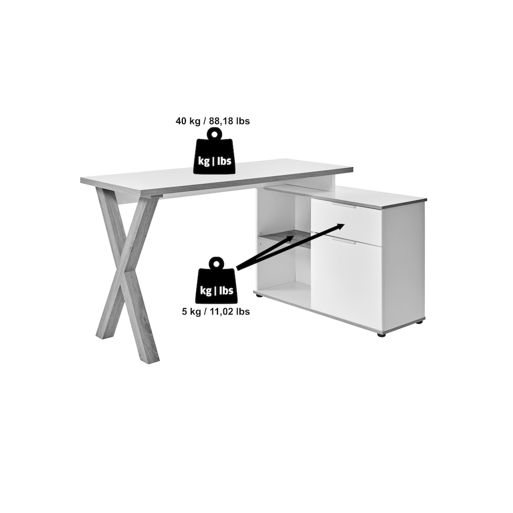 Jahnke Eckschreibtisch »X-CLUB C 40 E«, (1 St.)