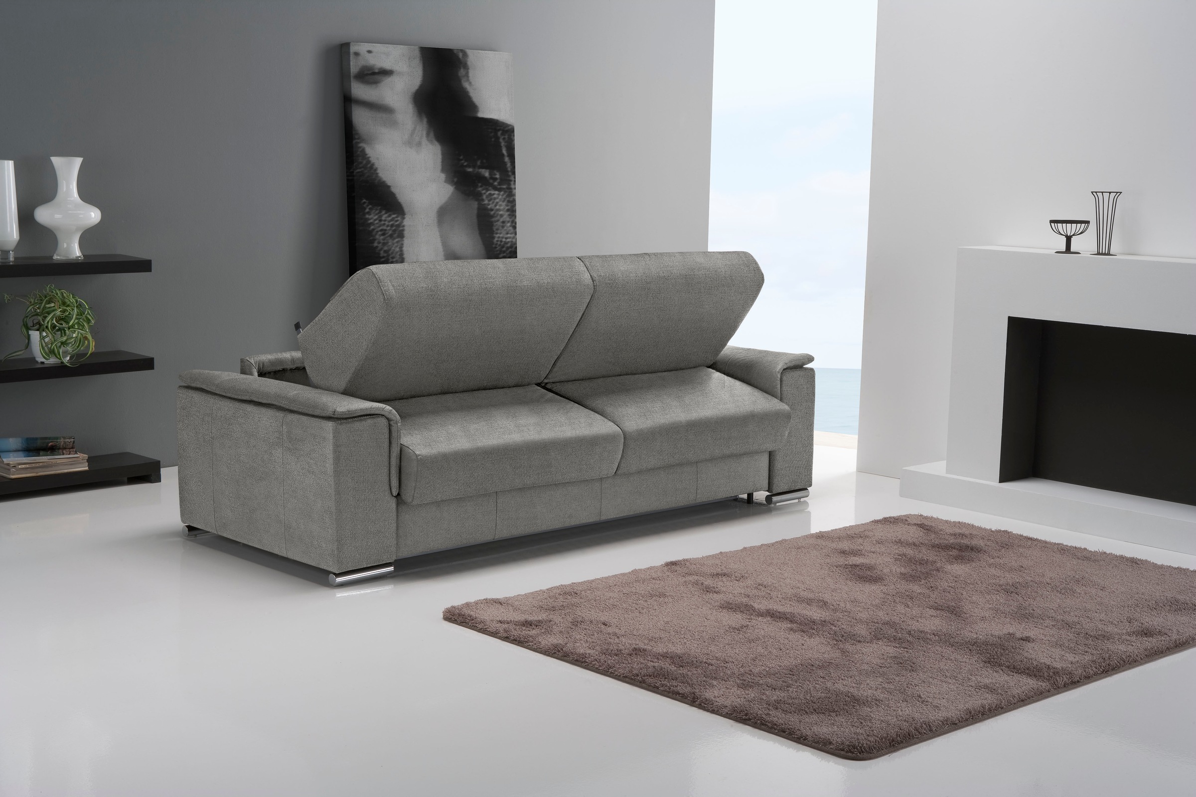 Egoitaliano Schlafsofa »Cecilia, modern & elegant, erstklassiger Sitzkomfort, Dauerschläfer« inkl. Matratze und hochwertigem Metallbettrahmen, toller Schlafkomfort
