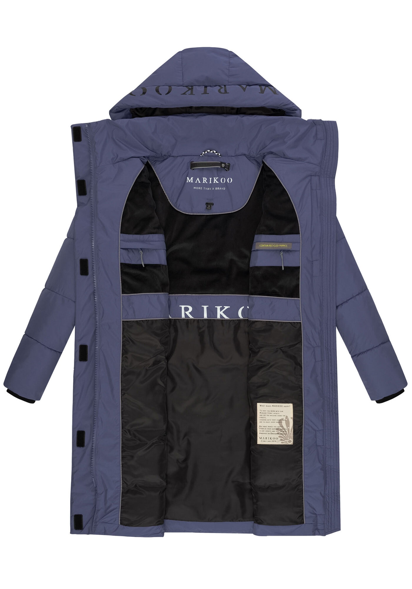 Marikoo Winterjacke »LARYAA XVI«, mit abnehmbarer Kapuze