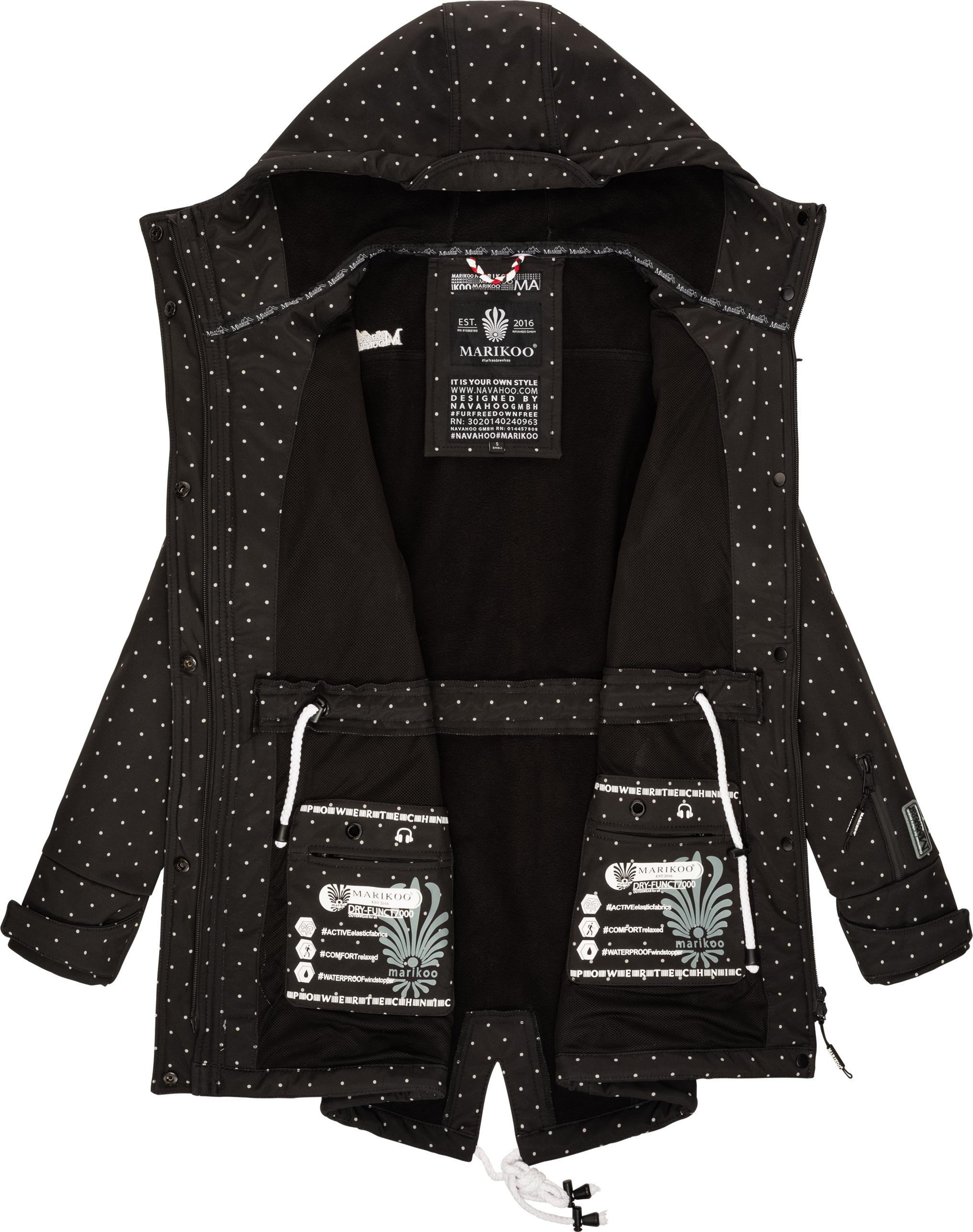 Funktionsmantel MARIKOO "Zimtzicke", Damen, Gr. L (40), gelb (shadow), Oberstoff: 98% Polyester, 2% Elasthan; Futter: 100% Polyester; Ärmelfutter: 100% Polyester, figurbetont Po-bedeckend, hoch geschlossener Ausschnitt, Ärmel ohne Ärmelschlitz Rippstrickb 3