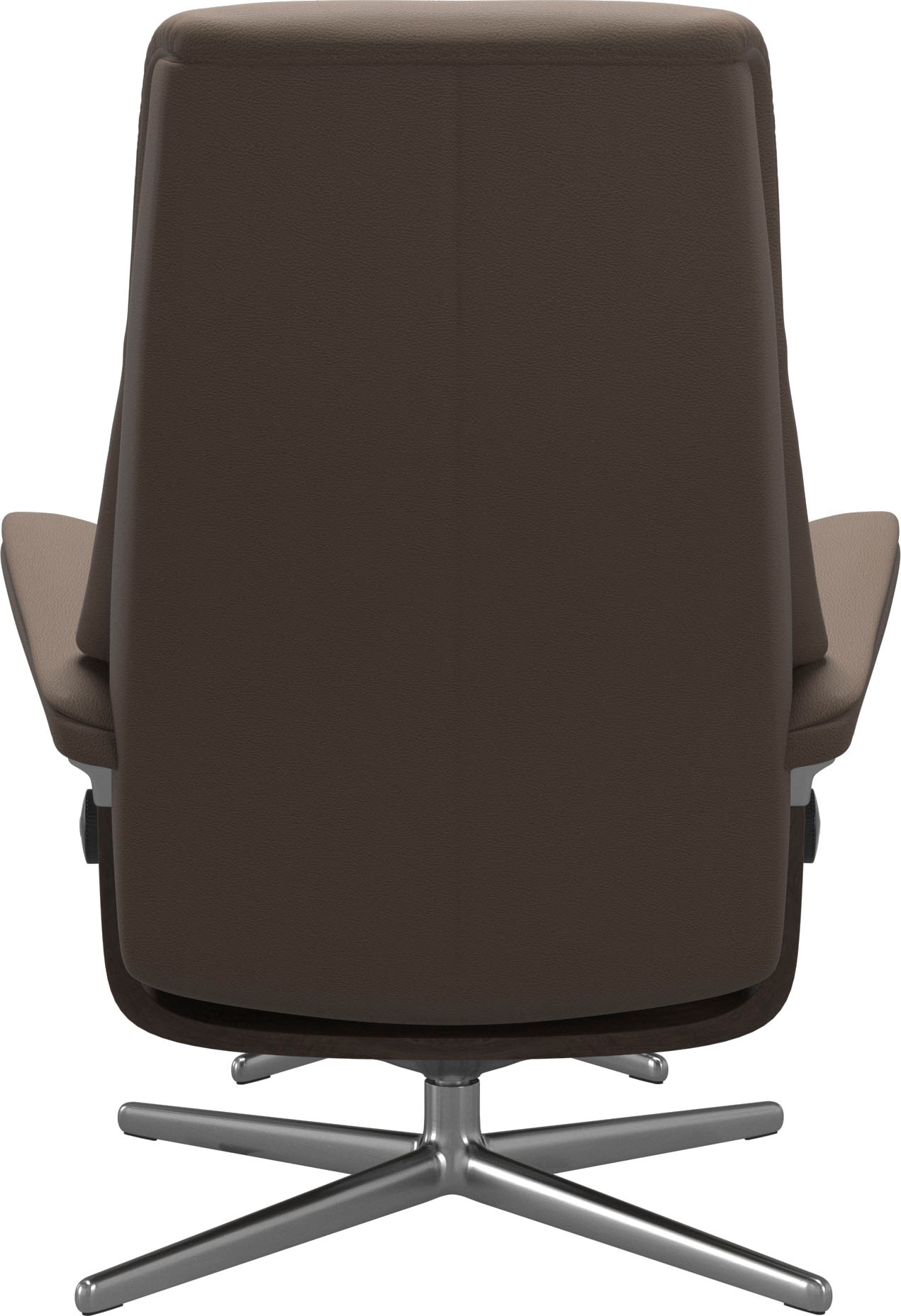 Stressless® Relaxsessel »View«, (Set, Relaxsessel mit Hocker), mit Hocker, mit Cross Base, Größe S, M & L, Holzakzent Wenge