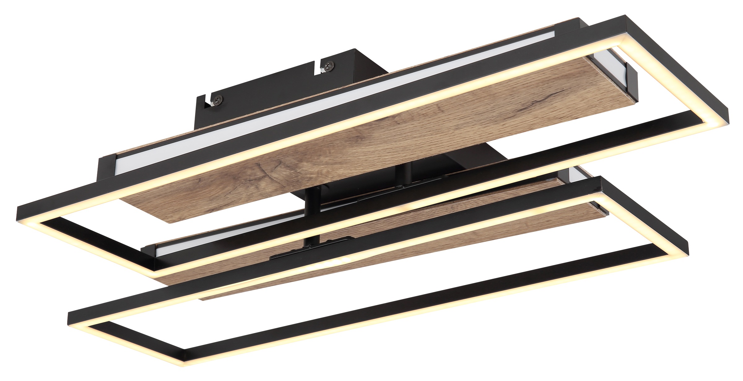 GLOBO LIGHTING LED Deckenleuchte »COLLI«, Leuchtmittel LED-Modul | LED fest integriert, Deckenlampe/Wohnzimmer/Schlafzimmer/modern/Holz