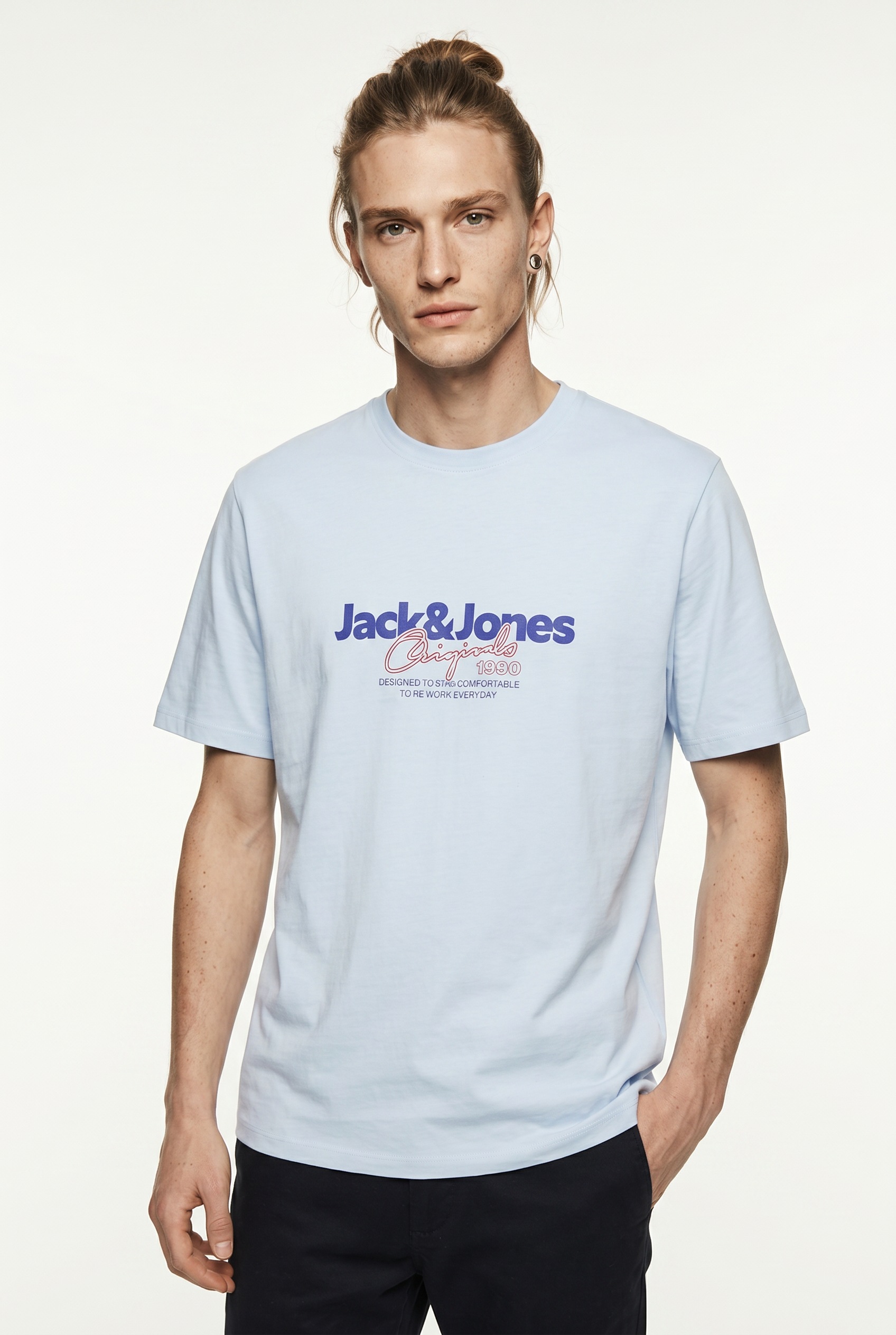 Jack & Jones T-Shirt "JORCASSIS TEE SS CREW NECK FST" mit Logo Schriftzug