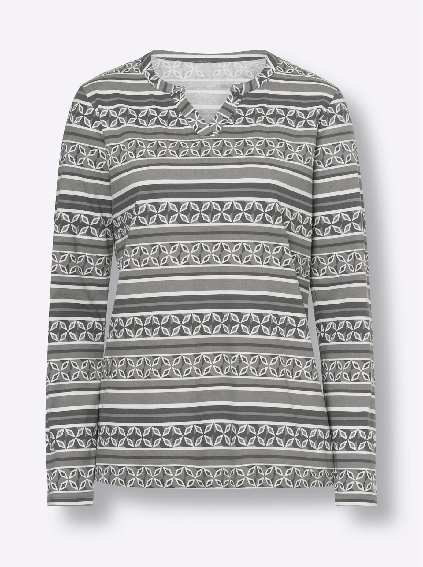 heine Langarmshirt »Druck-Shirt« 1 Stk. tlg.