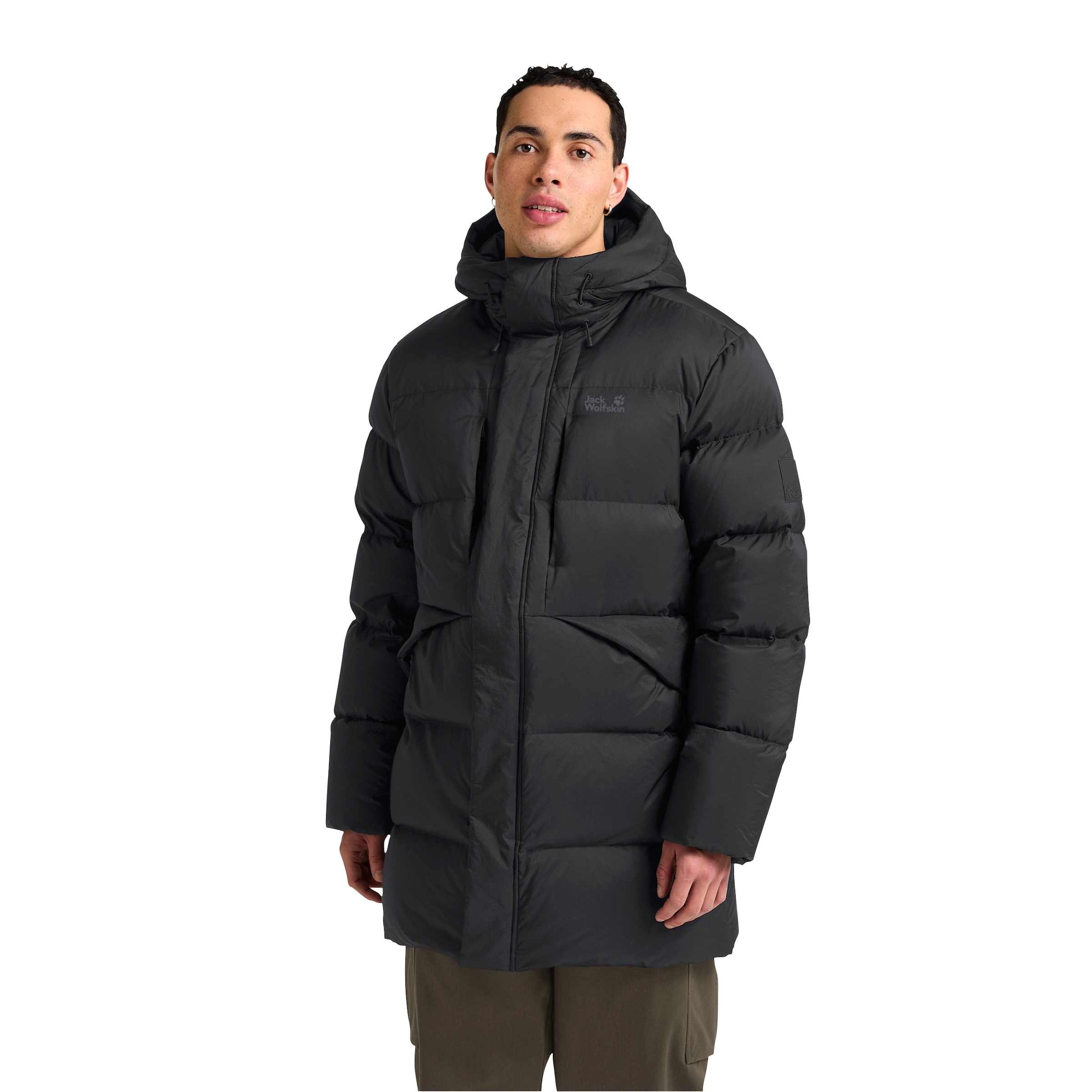 Jack Wolfskin Daunenjacke "ICY HILL COAT" mit Kapuze mit fest verbundener Kapuze, windabweisend